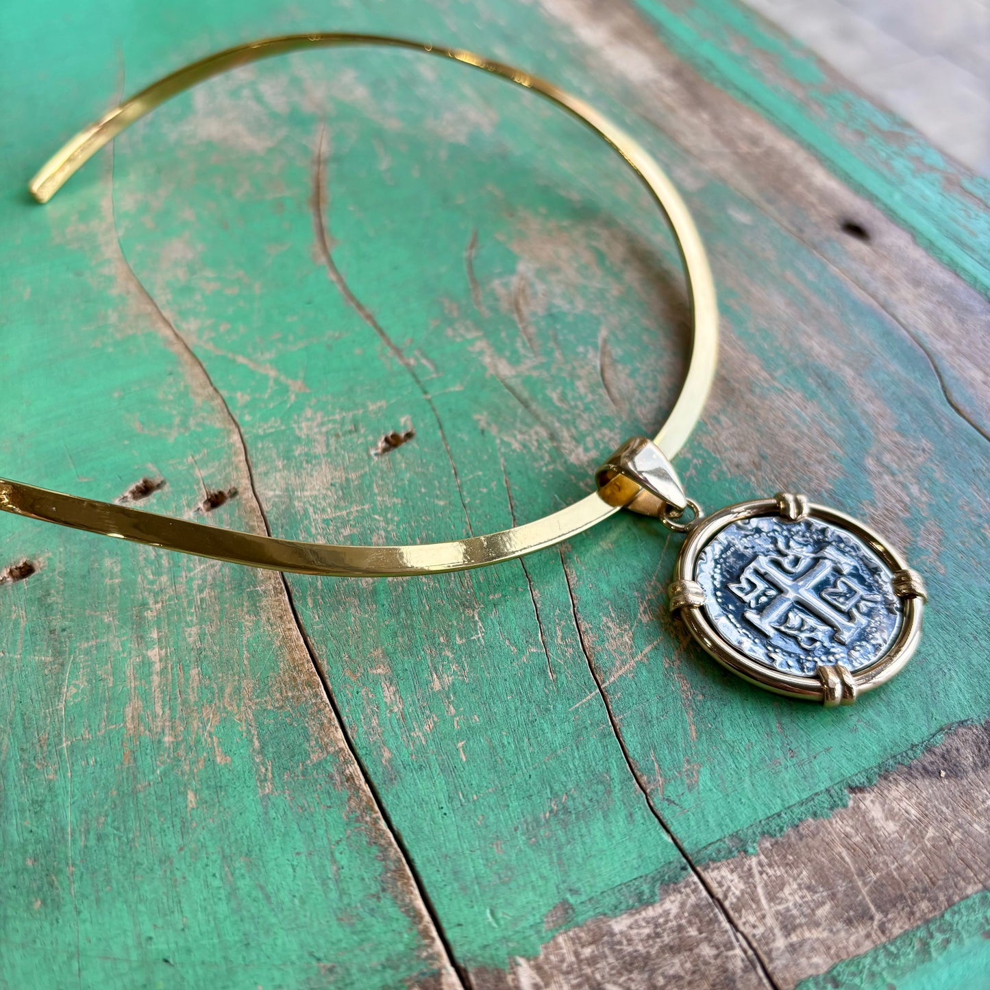 Two Tone Replica Treasure Coin Jewelry