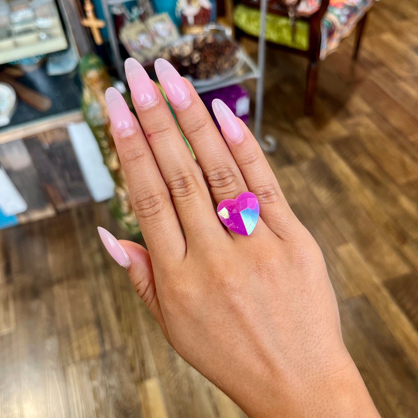 Girl's Plastic Heart Rings