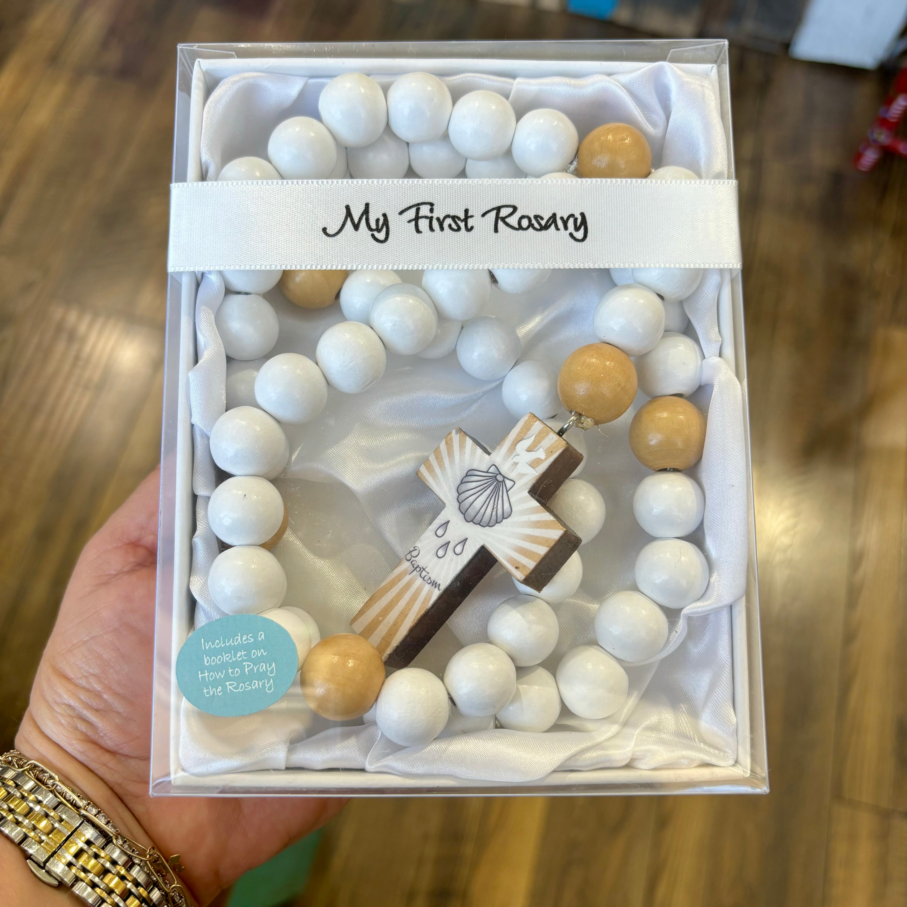 Baptismal Big Wooden Rosary