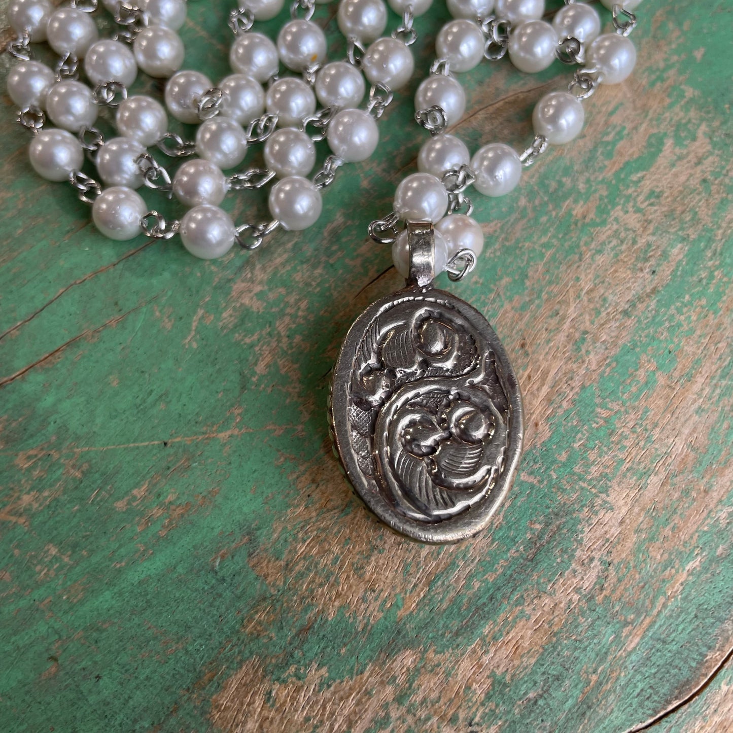 Double Strand Pearl OLG Necklace
