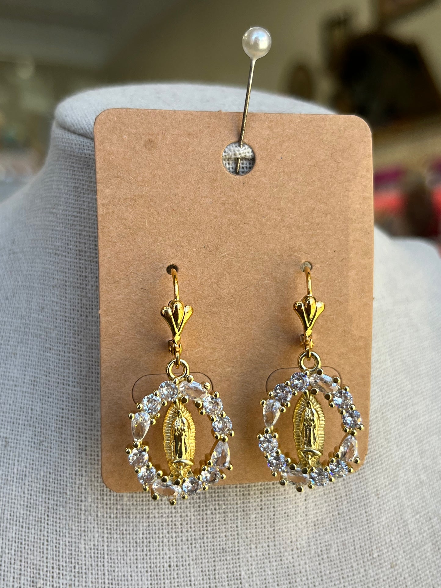 Gold Confetti CZ OLG Necklace and Earrings