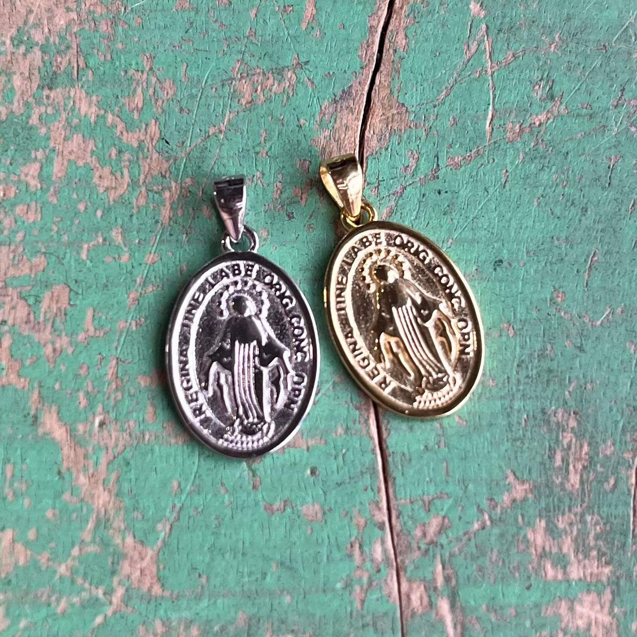 Small Sterling Silver Miraculous Medal Necklace