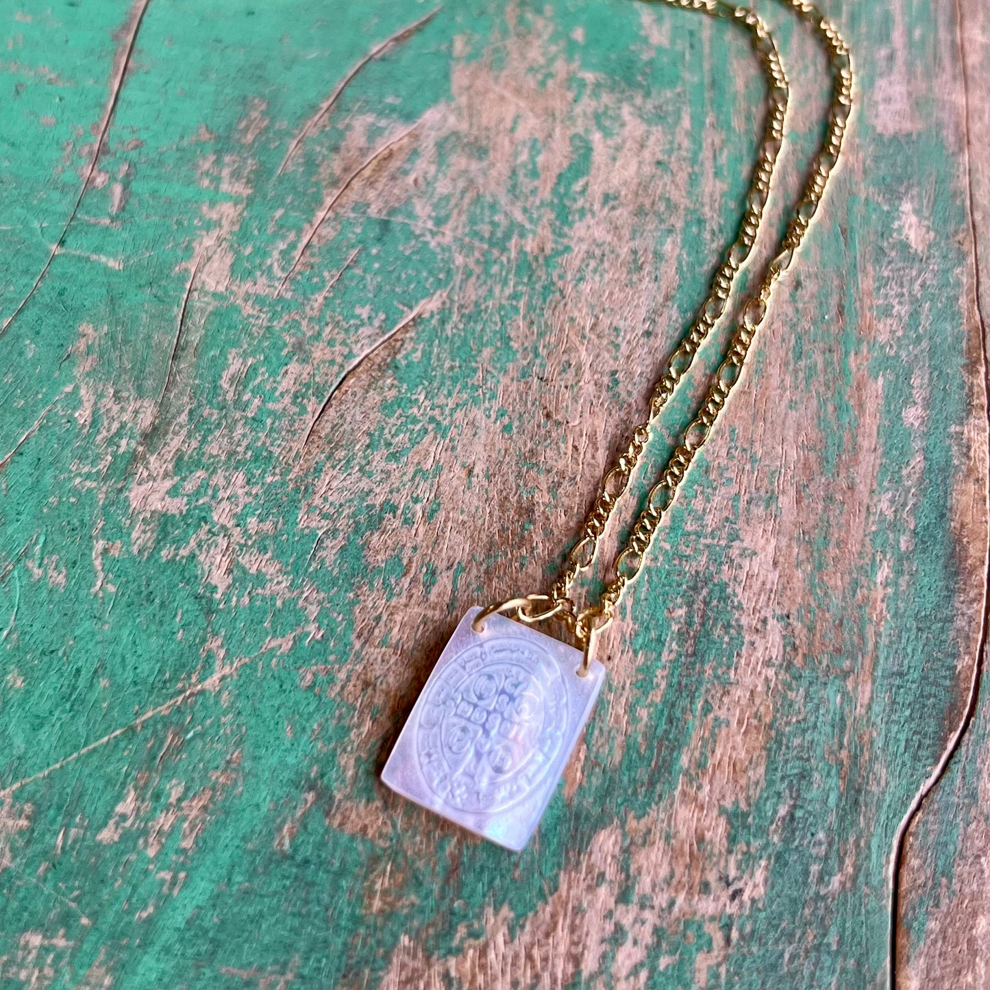 Long Lasting 18k Gold Plated Scapular Necklace
