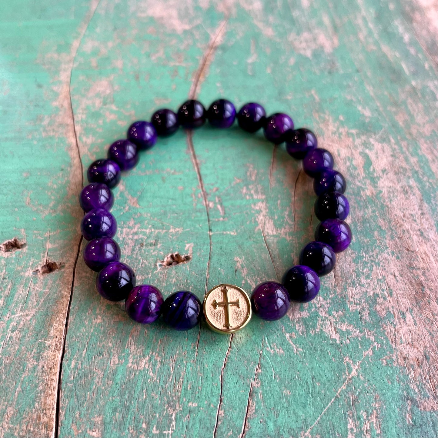 Purple Tiger Eye Bracelet