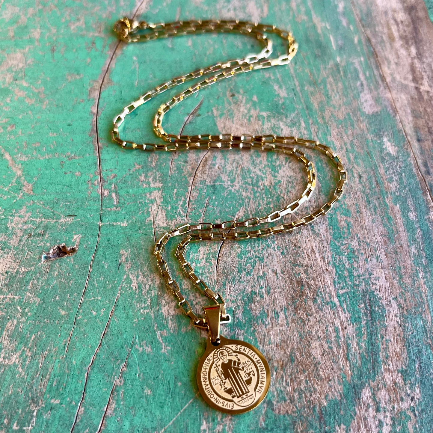 Stainless Steel St Benedict Chain Necklace