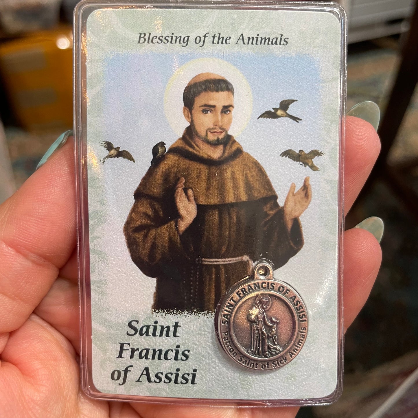 Healing Saints Prayer Cards with Medals