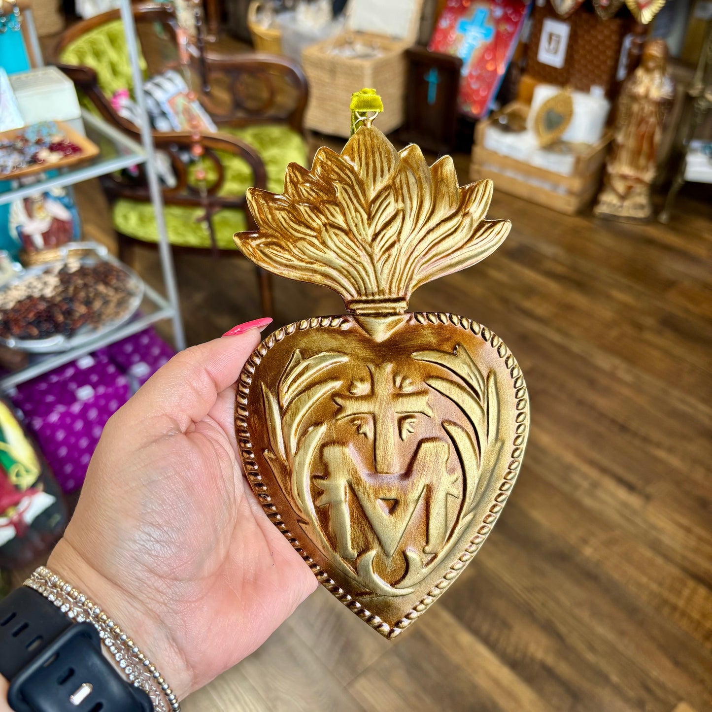 To Jesus Through Mary Sacred Heart Ornaments