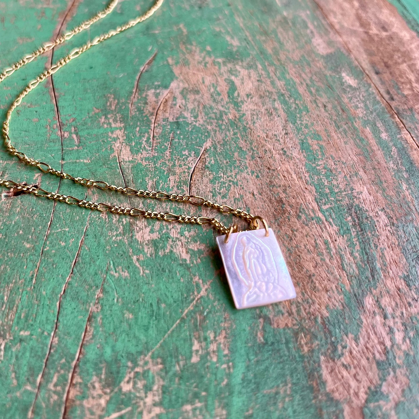 Long Lasting 18k Gold Plated Scapular Necklace