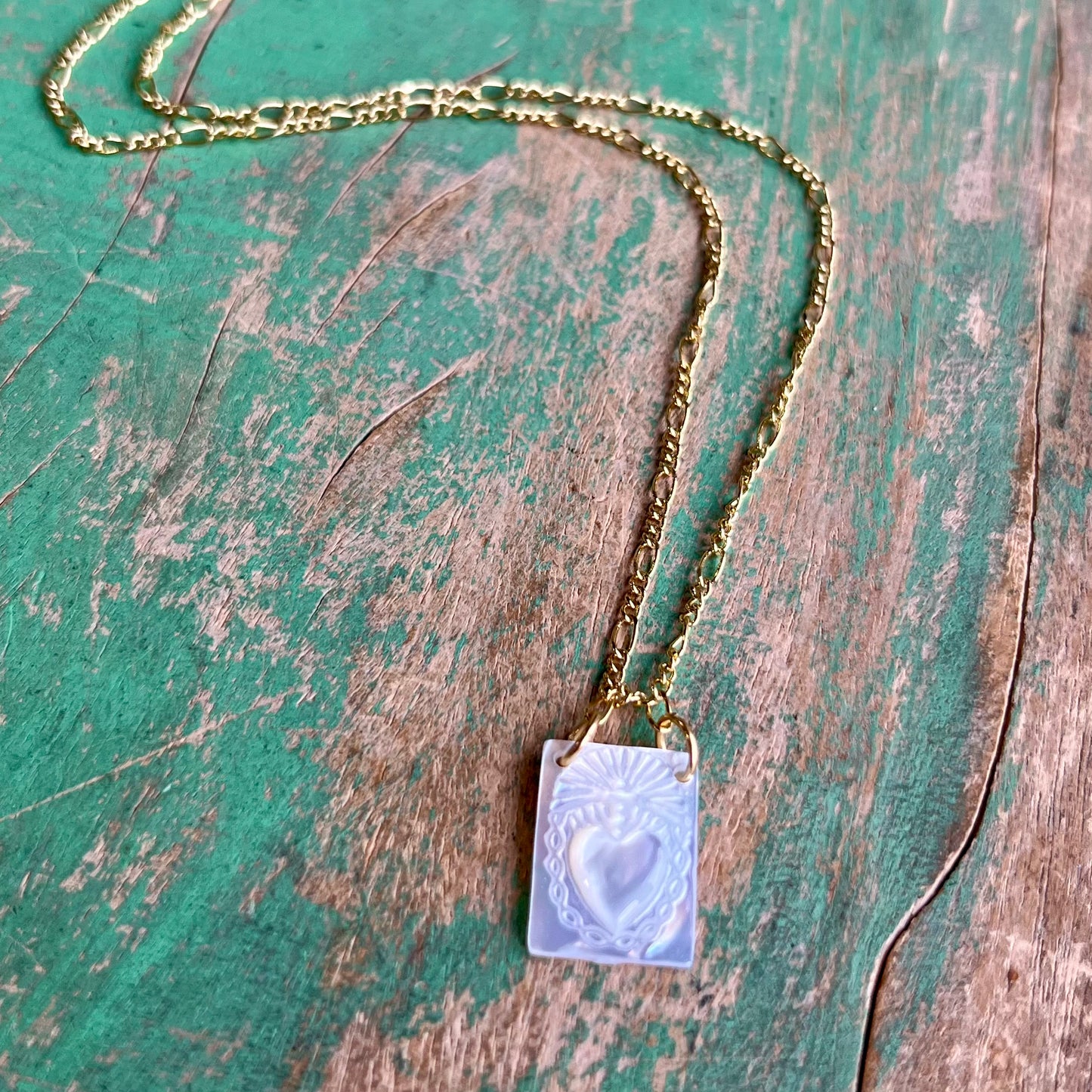 Long Lasting 18k Gold Plated Scapular Necklace