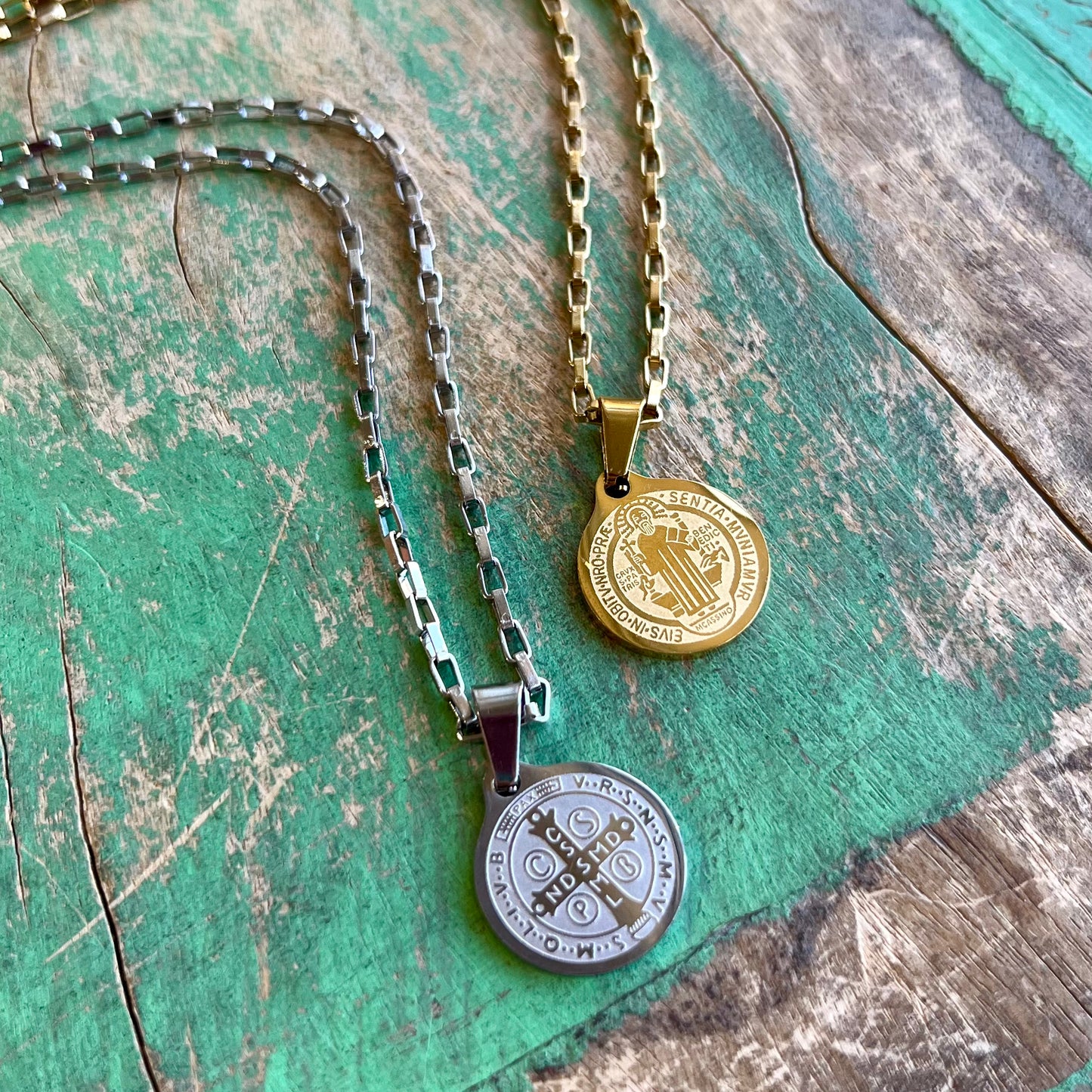 Stainless Steel St Benedict Chain Necklace