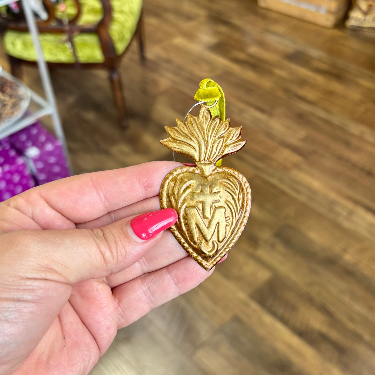To Jesus Through Mary Sacred Heart Ornaments