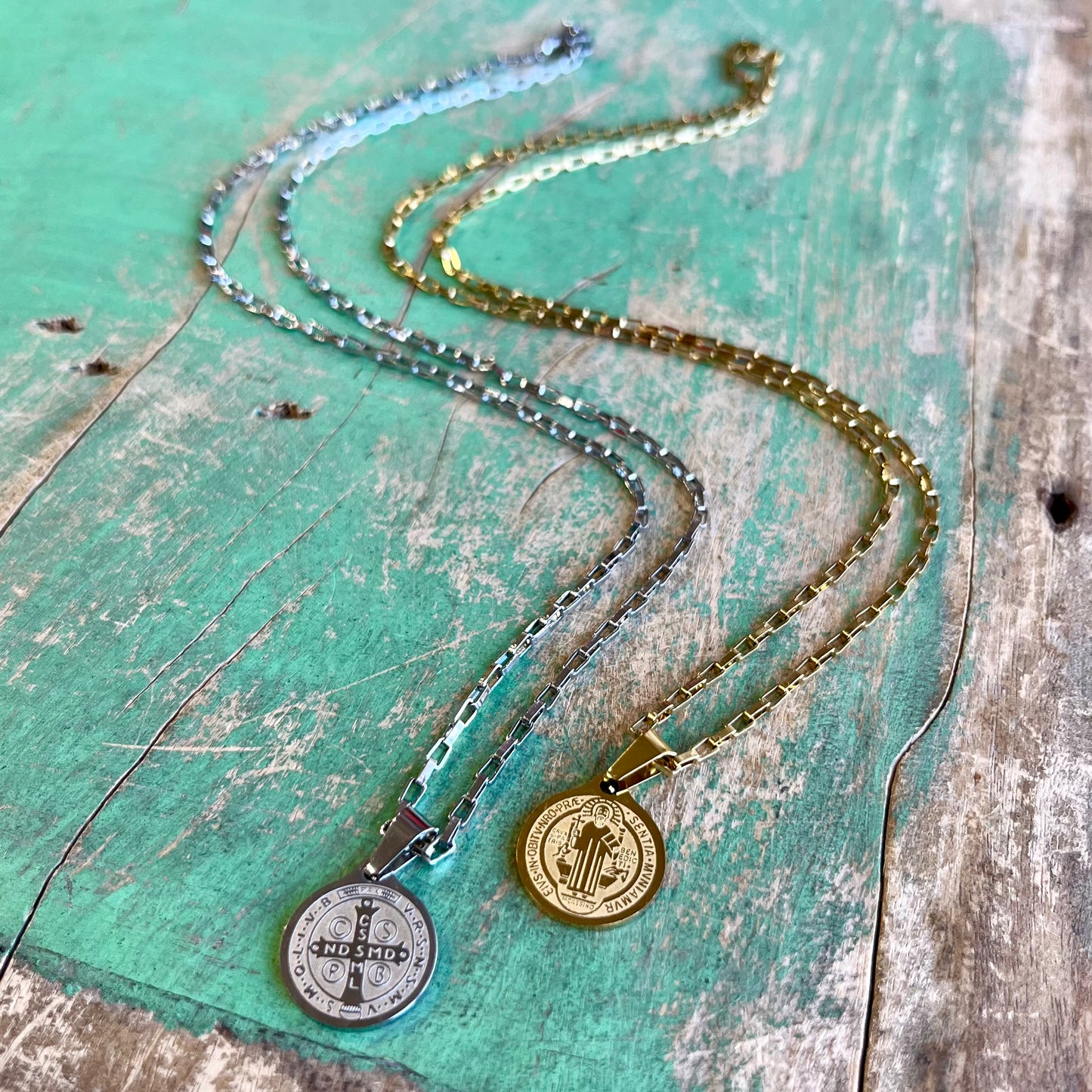 Stainless Steel St Benedict Chain Necklace