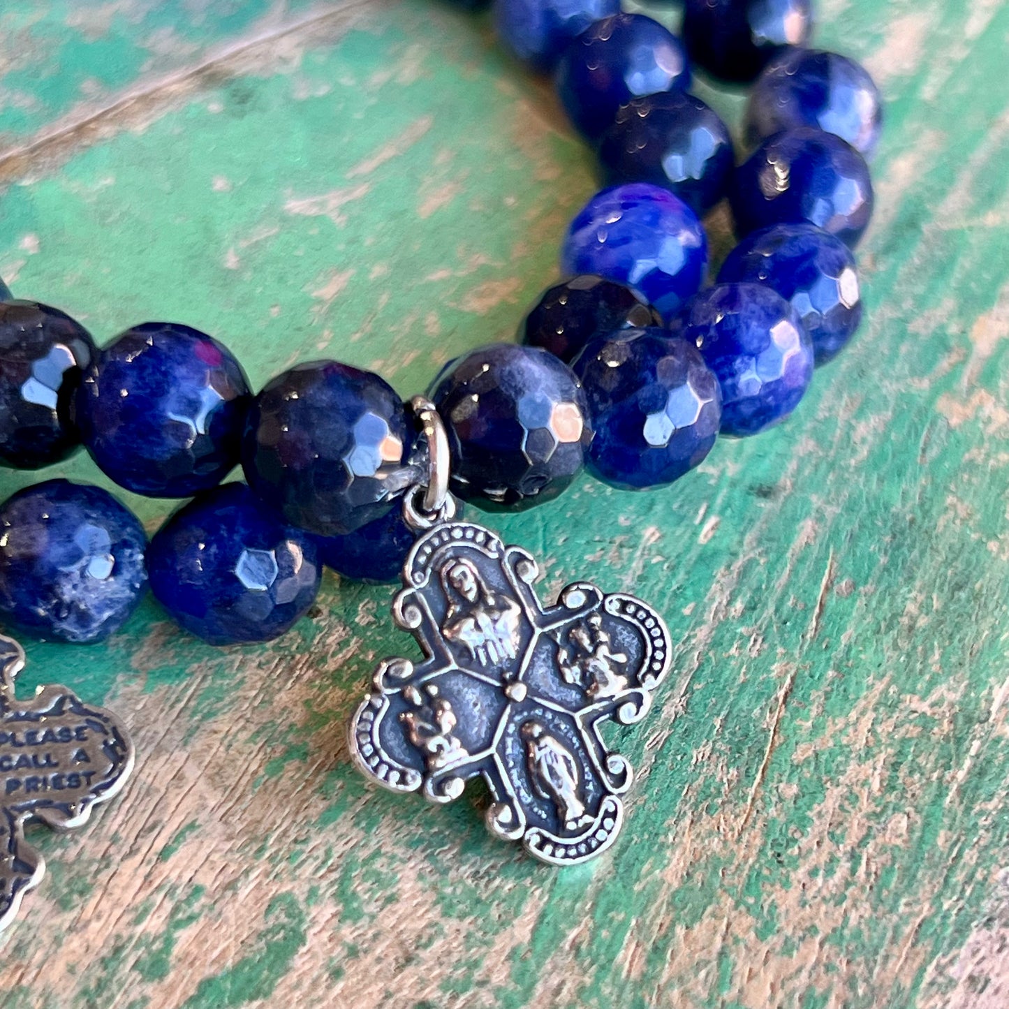 Denim Four Way Cross Bracelet
