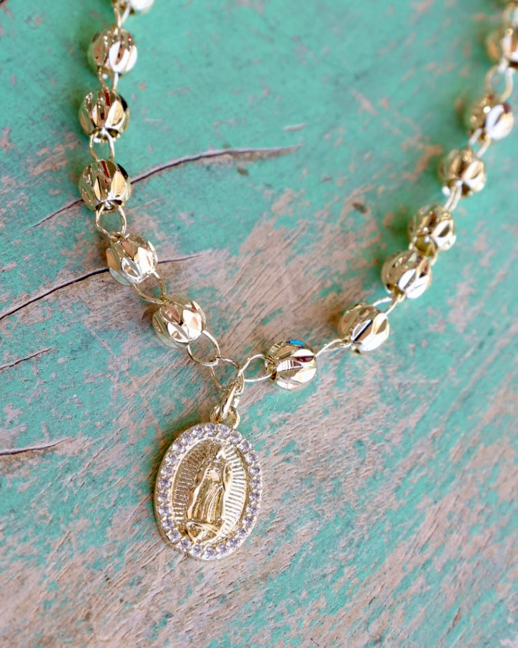 Gold Plated CZ OLG Bracelet