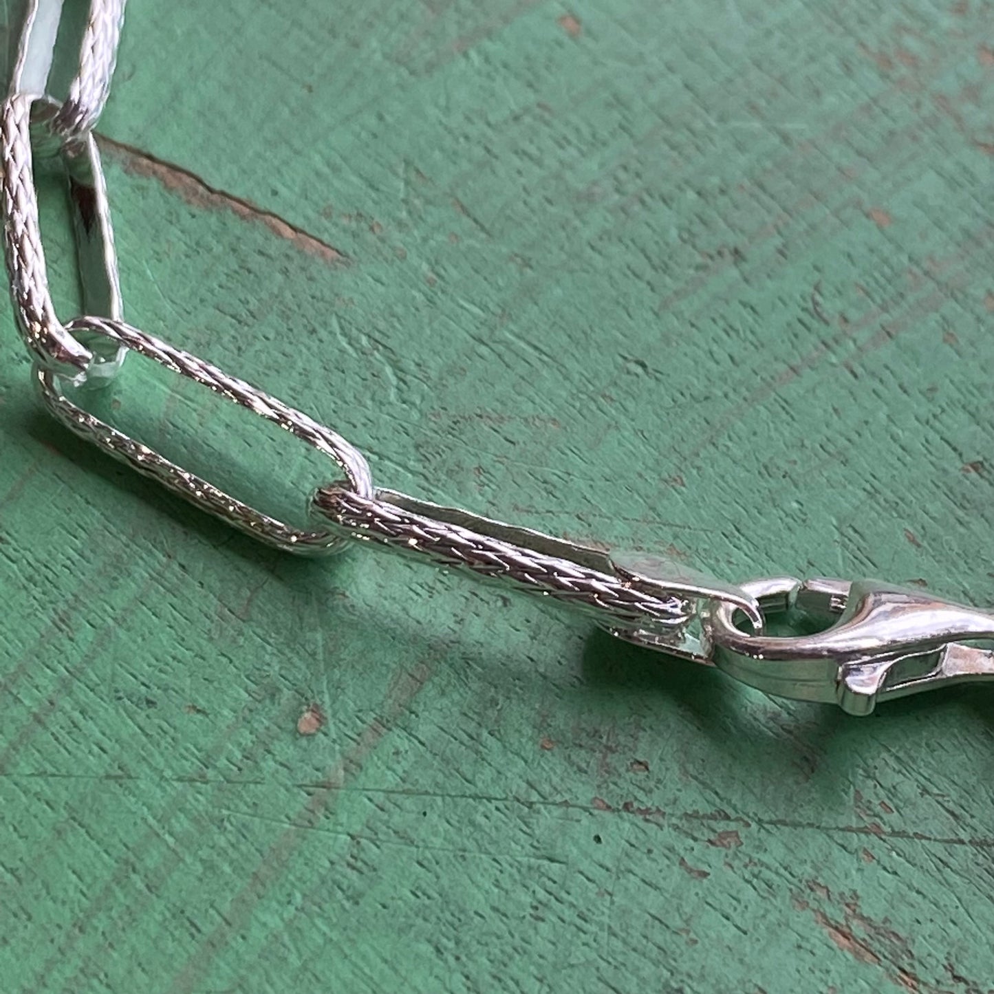 Sterling Silver Our Lady of Guadalupe Chain Link Bracelet