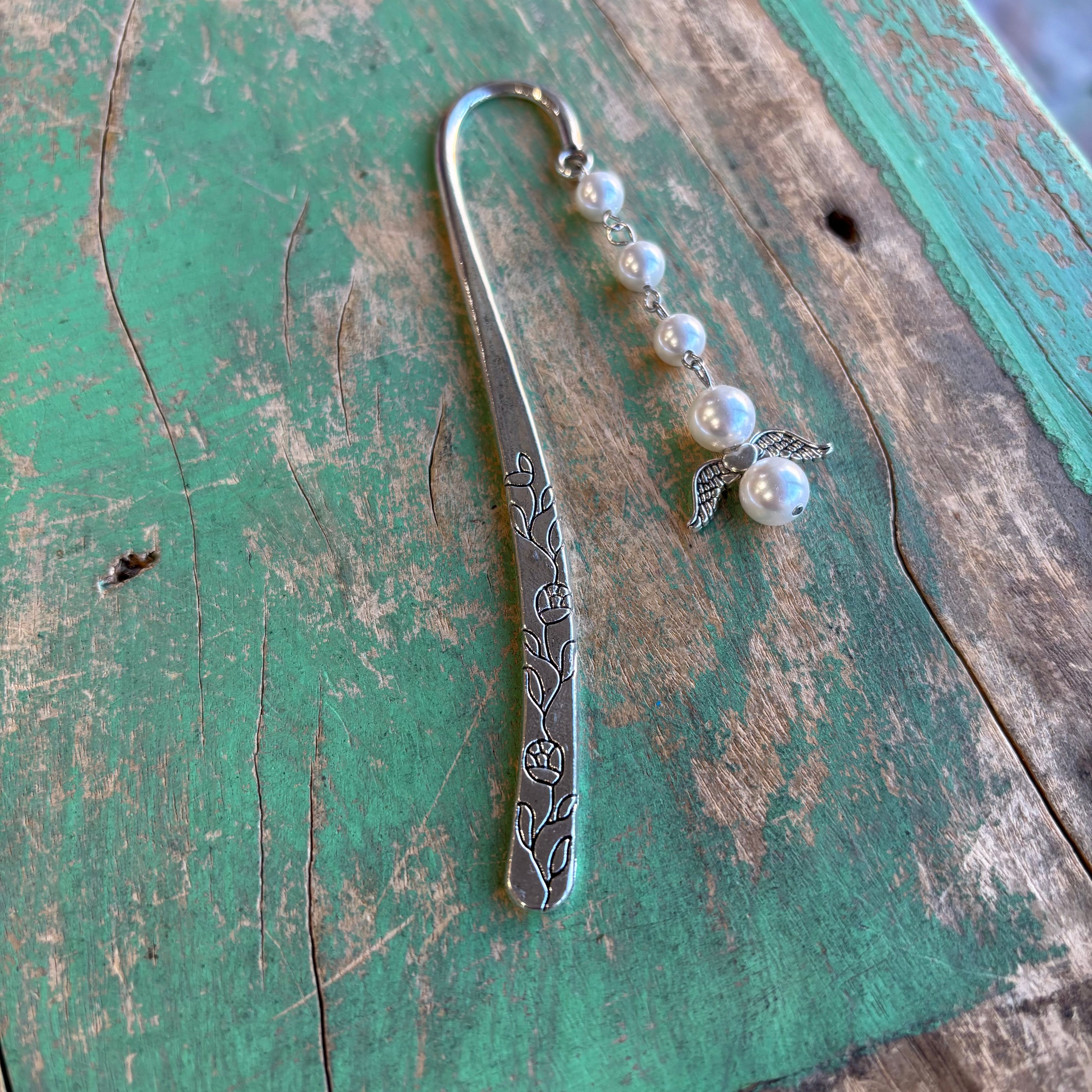 White Pearl Angel Bookmarks