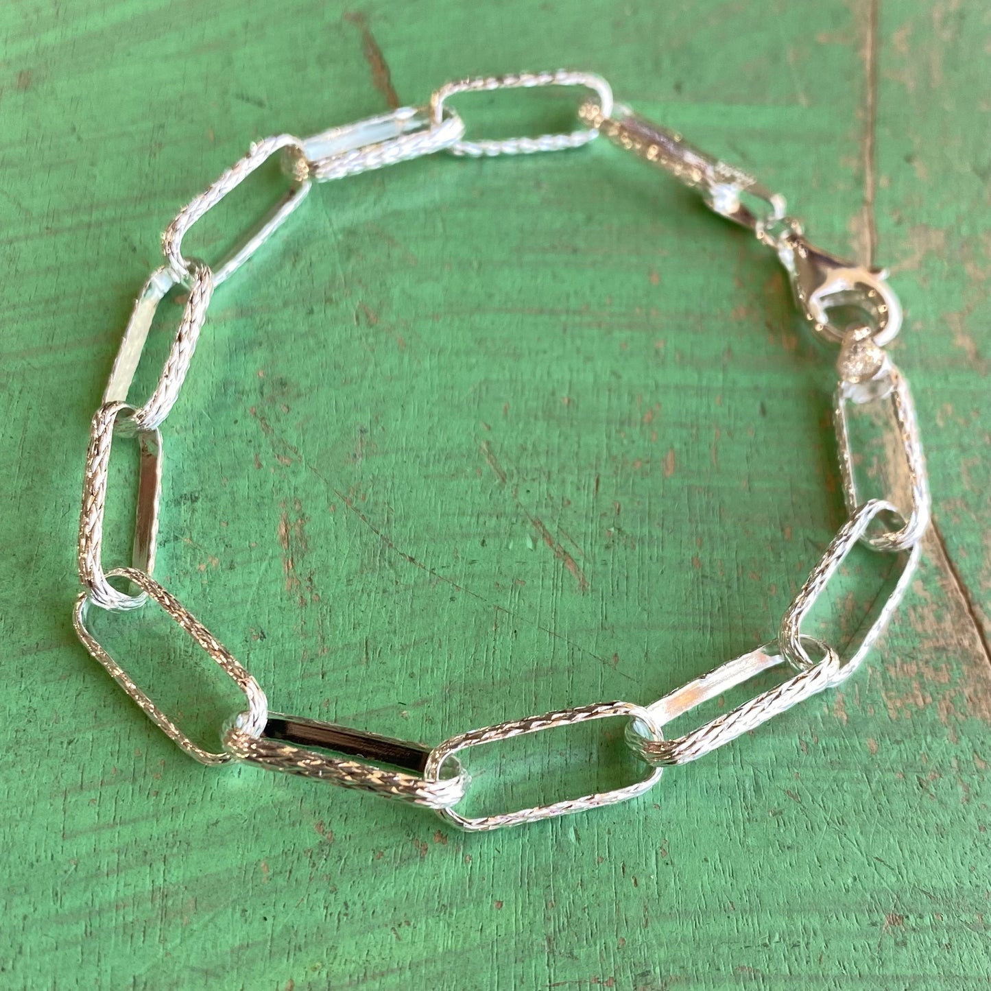 Sterling Silver Paperclip Bracelet