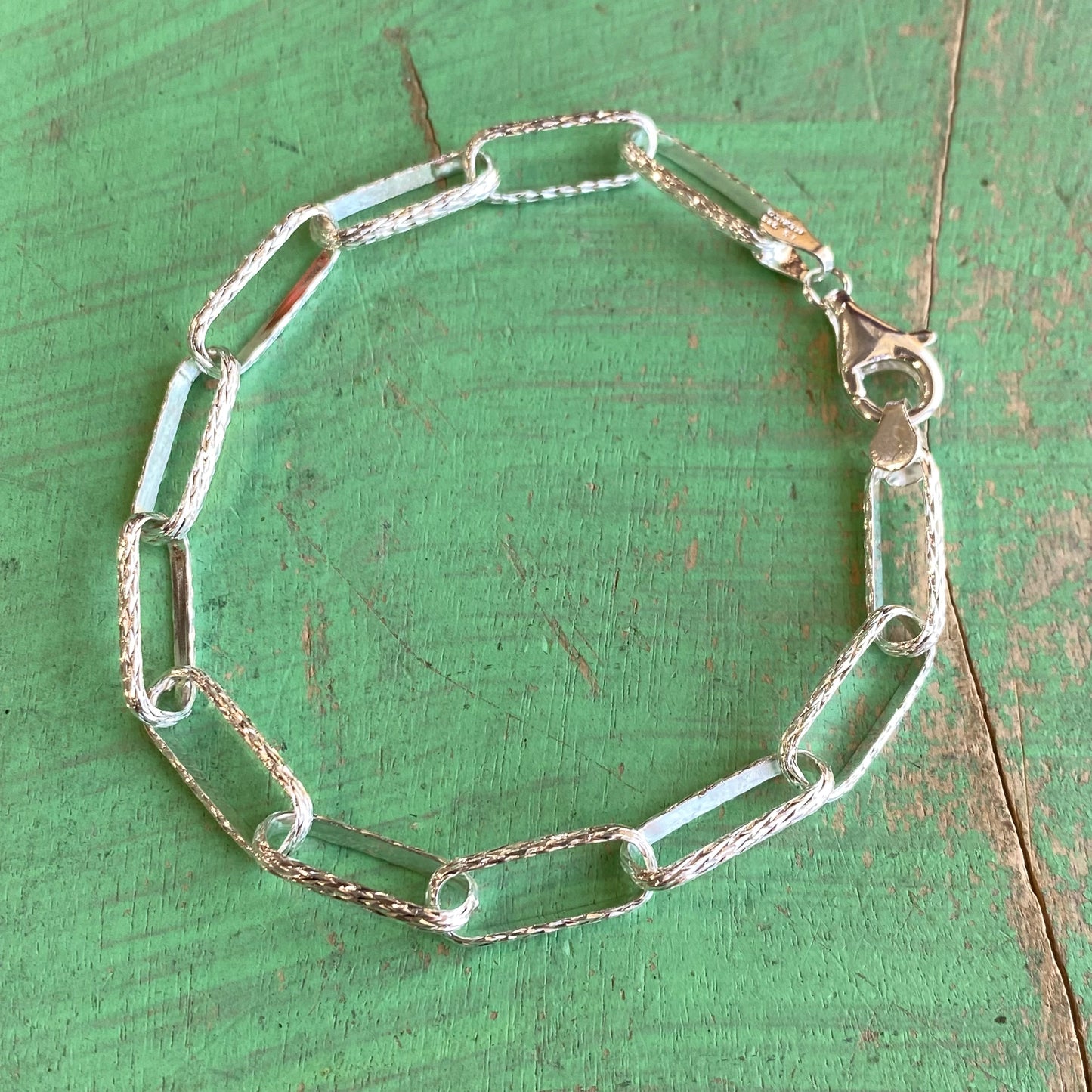 Sterling Silver Paperclip Bracelet