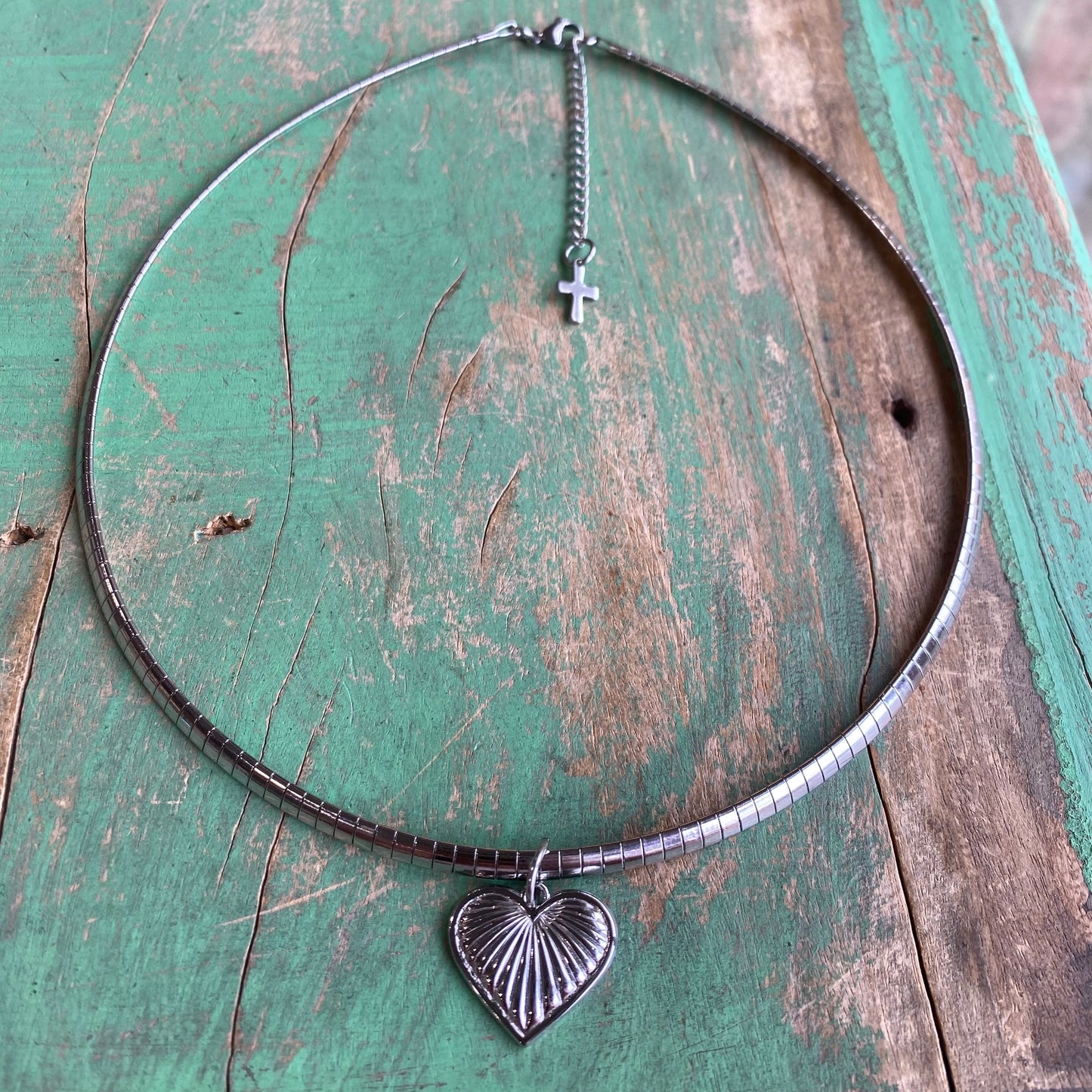 Shell Heart Necklace, Bracelet, and Earrings