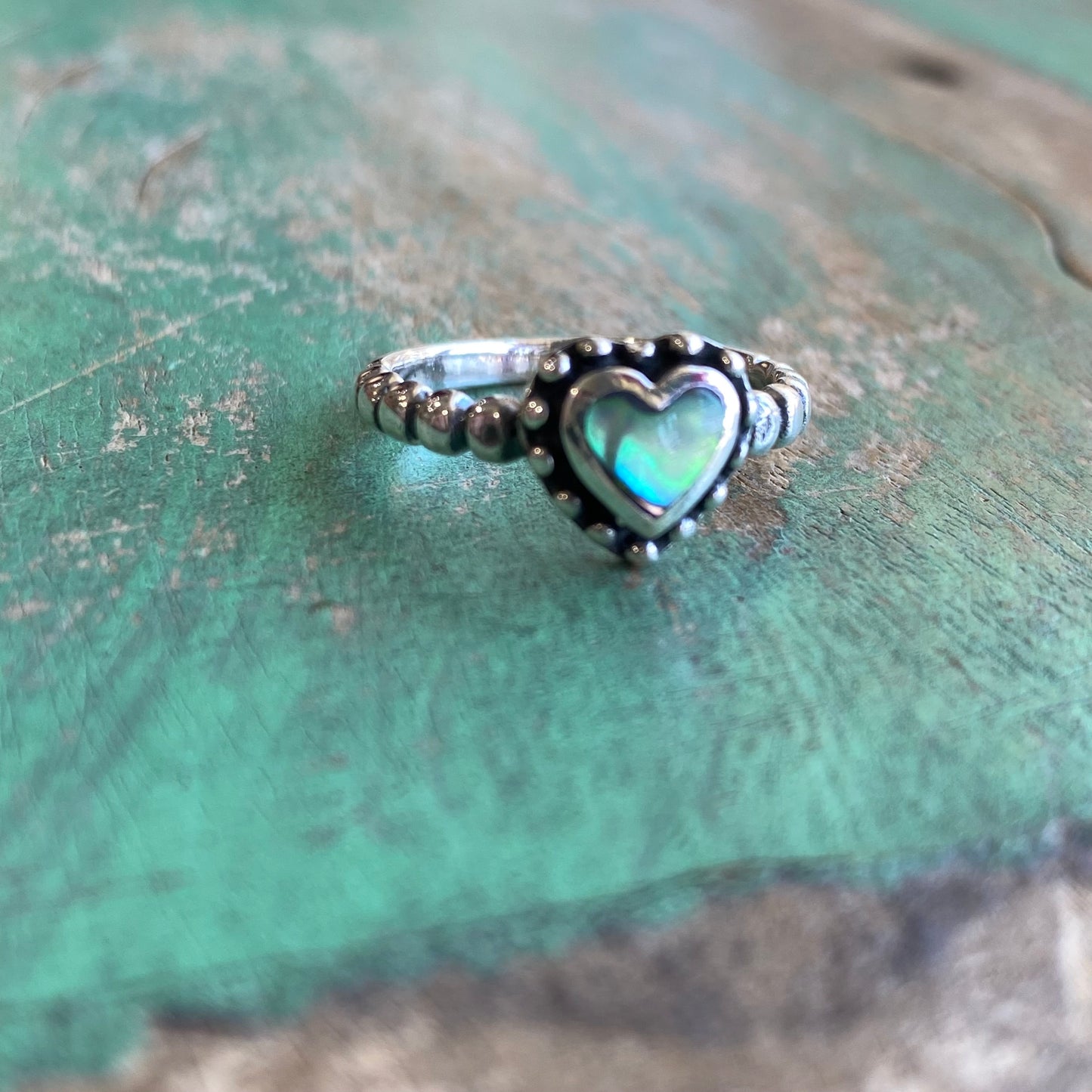 My Opal Heart Sterling Silver Ring