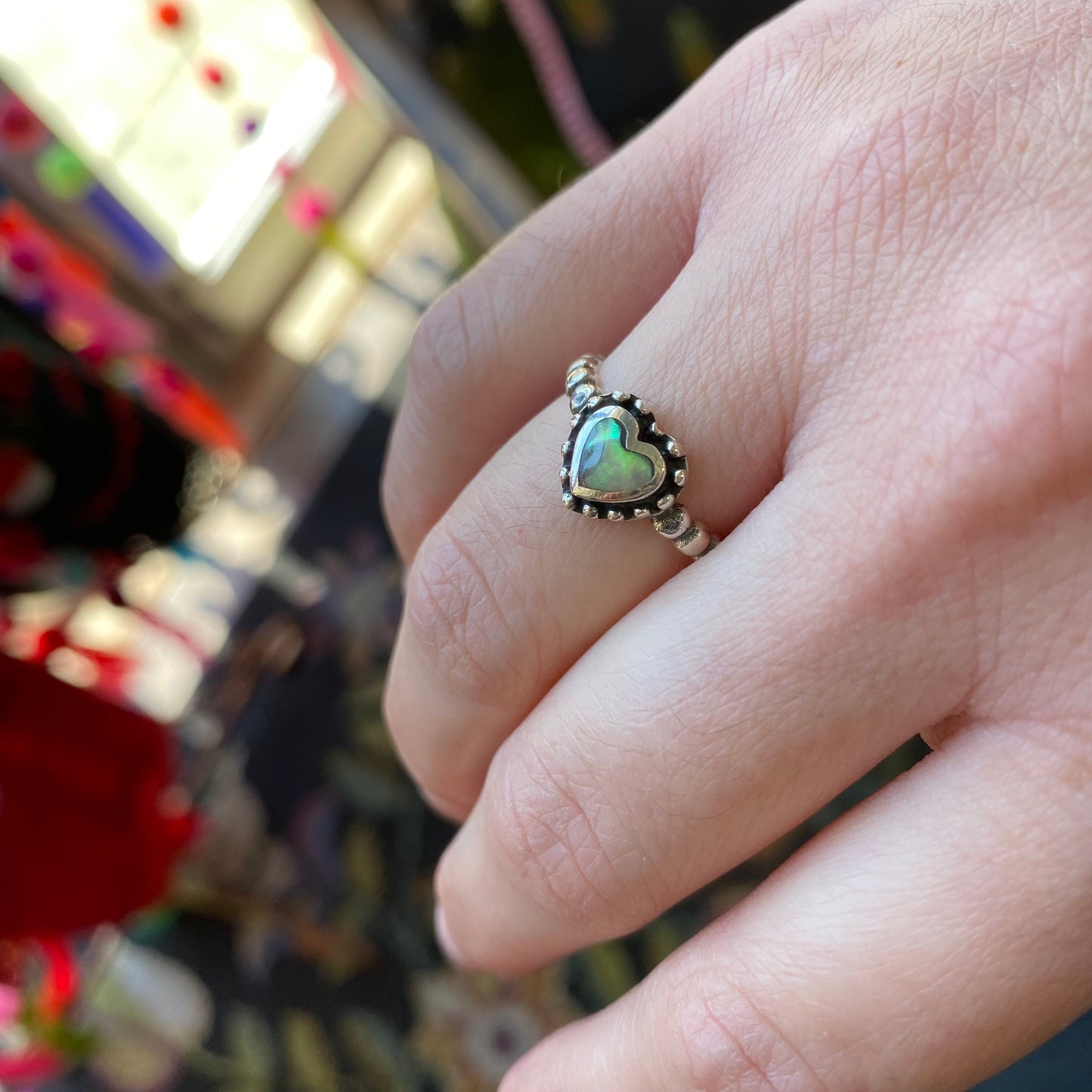 My Opal Heart Sterling Silver Ring