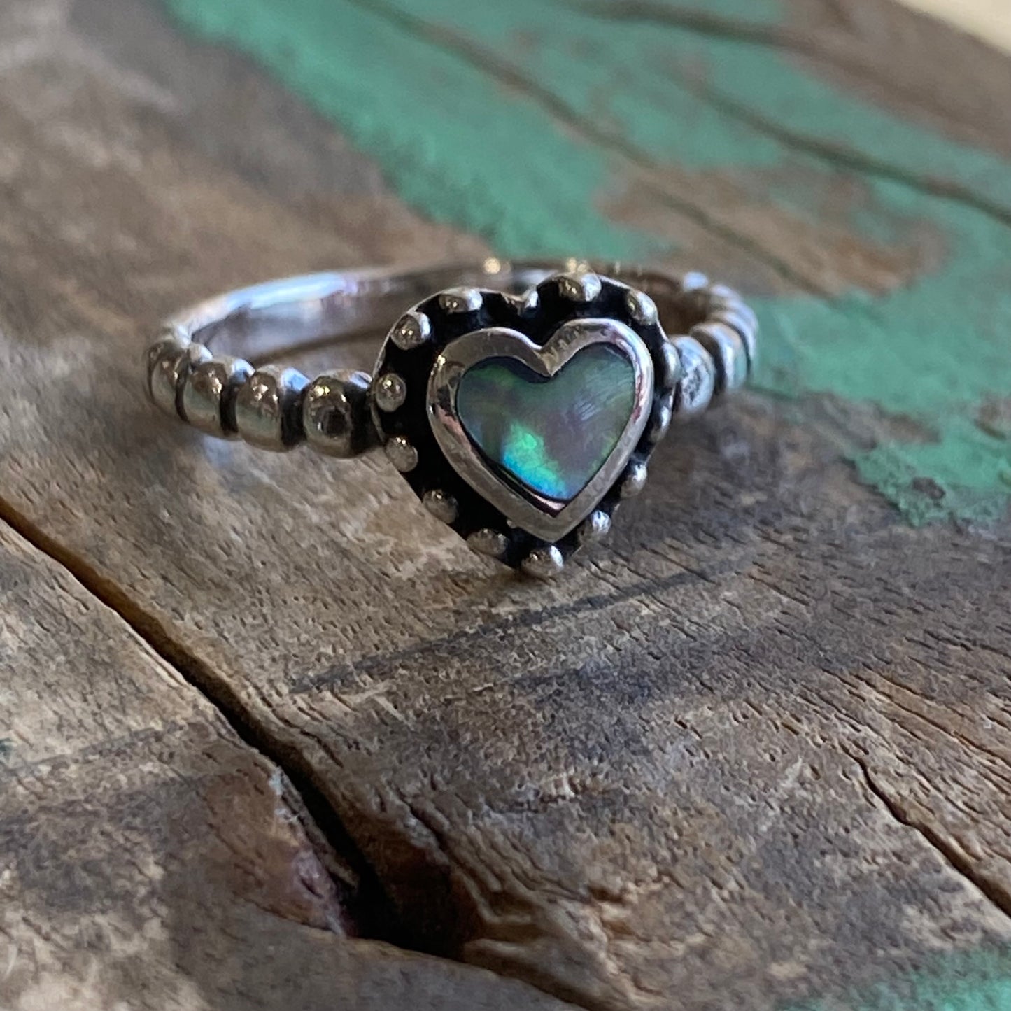 My Opal Heart Sterling Silver Ring