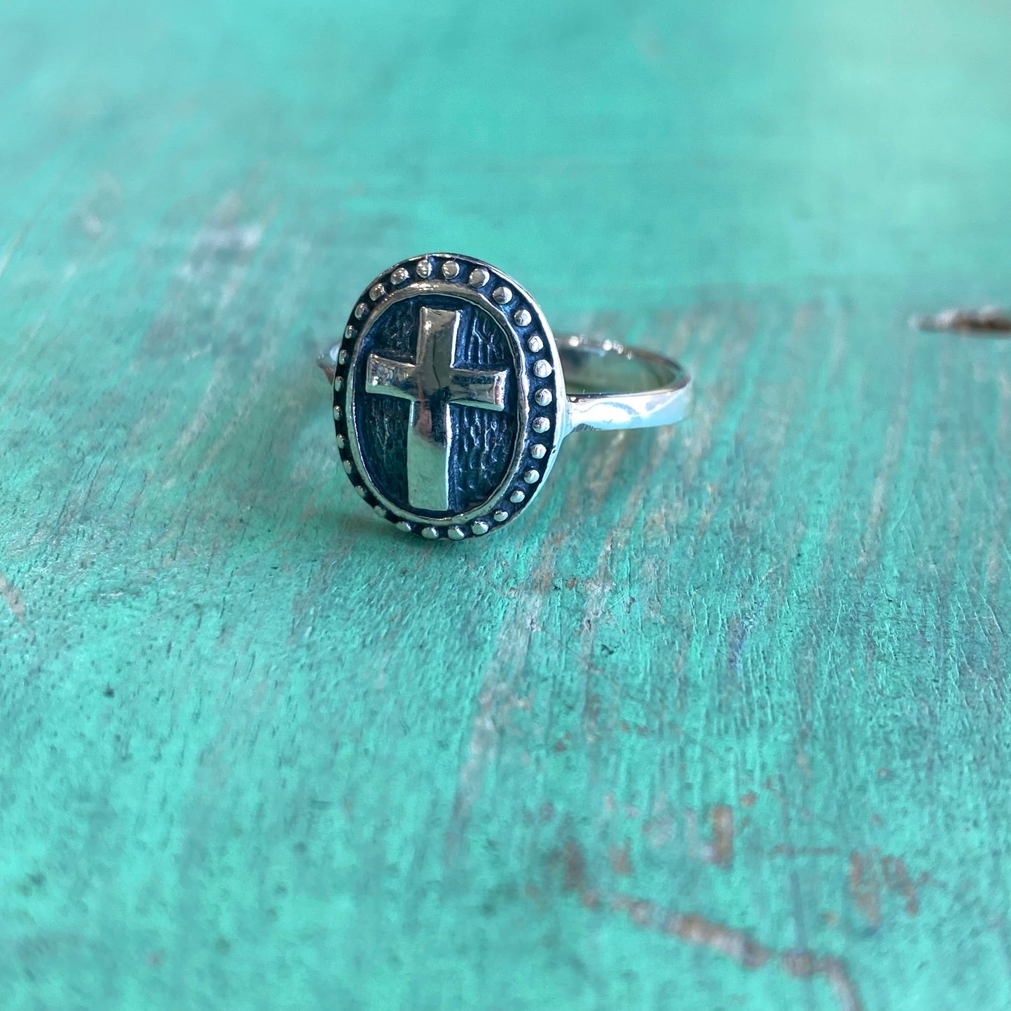 Sterling Silver Big Cross Ring