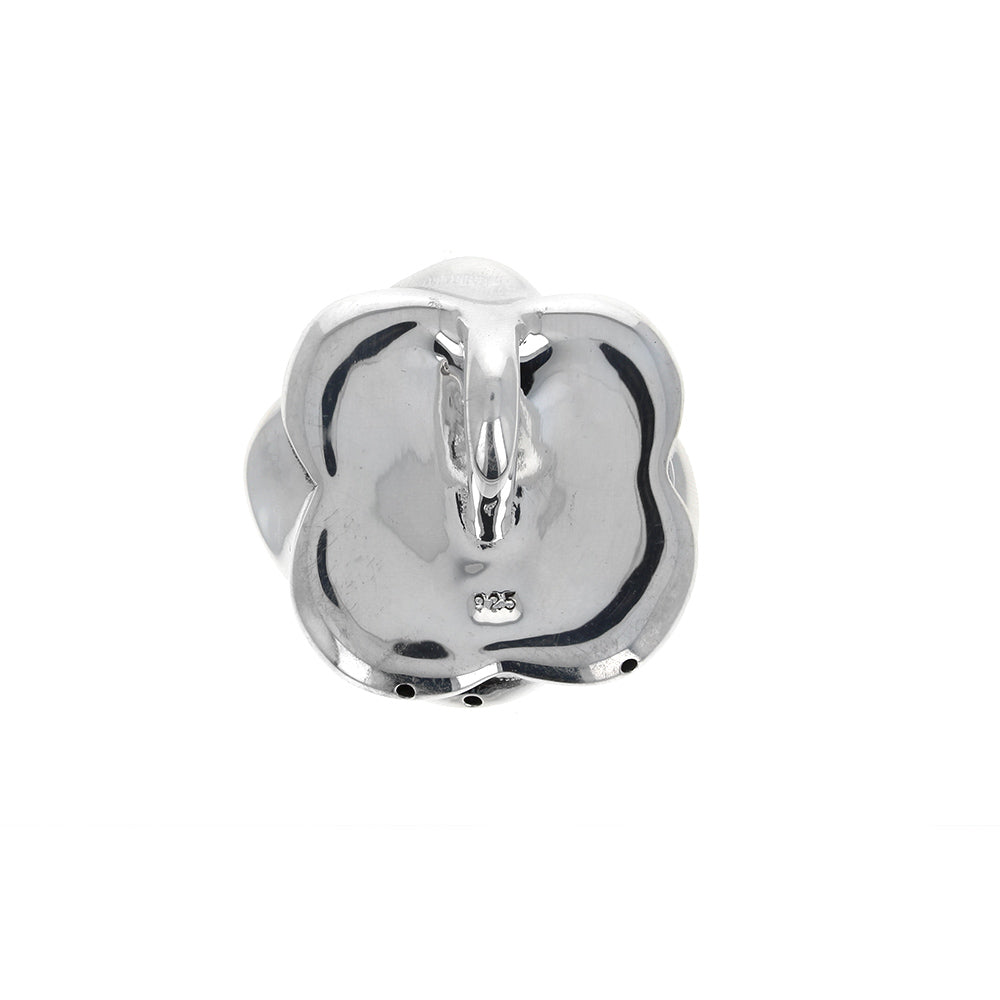 Sterling Silver Rose Pendant Necklace