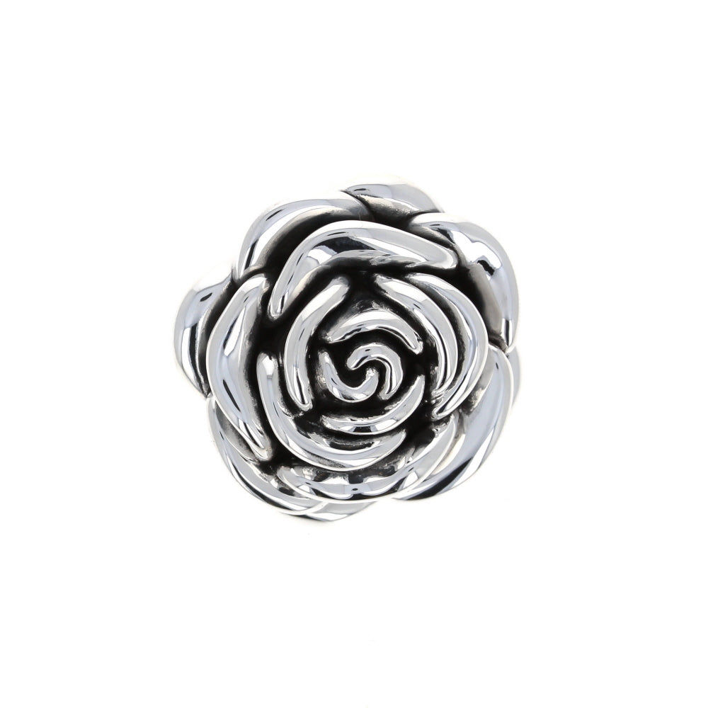 Sterling Silver Rose Pendant Necklace