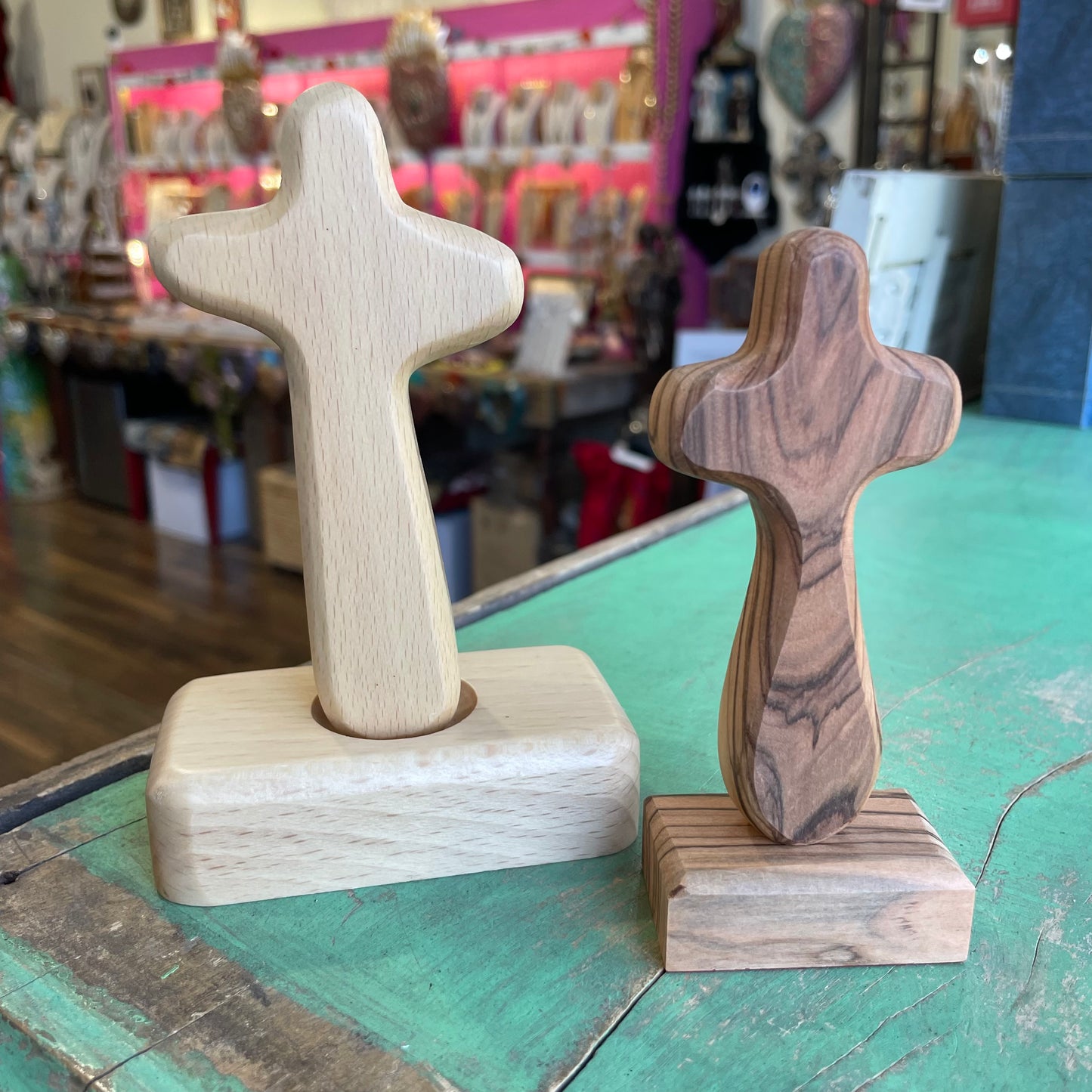 Wood Standing Hand Cross
