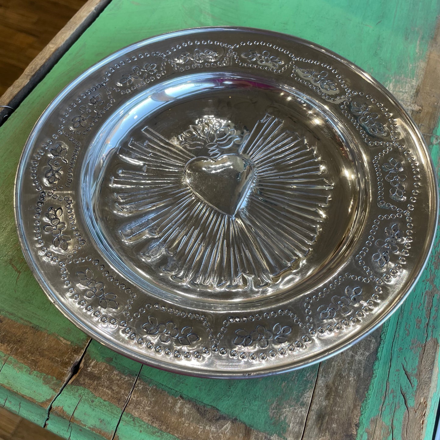 Aluminum Sacred Heart Platter