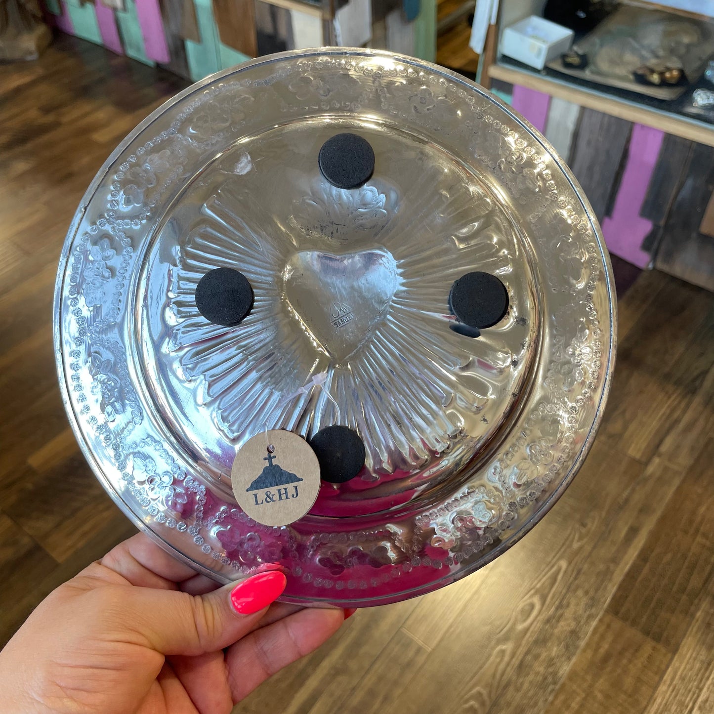 Aluminum Sacred Heart Platter