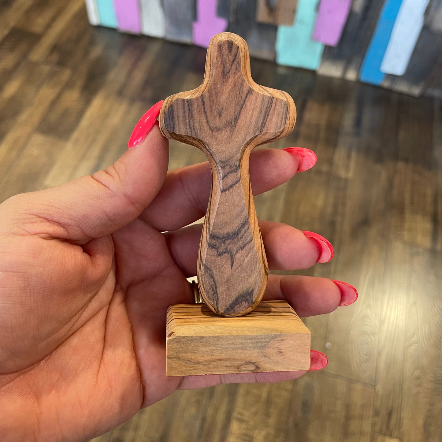 Wood Standing Hand Cross