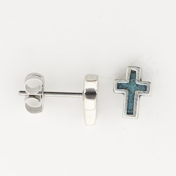 Sterling Silver Inlaid Turquoise Earrings