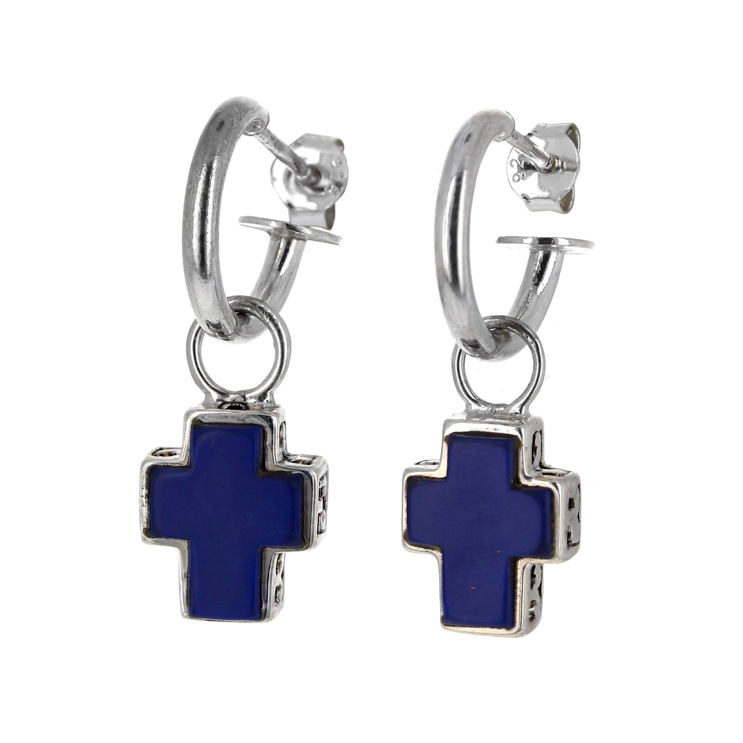 Sterling Silver Reversible Lapis Earrings