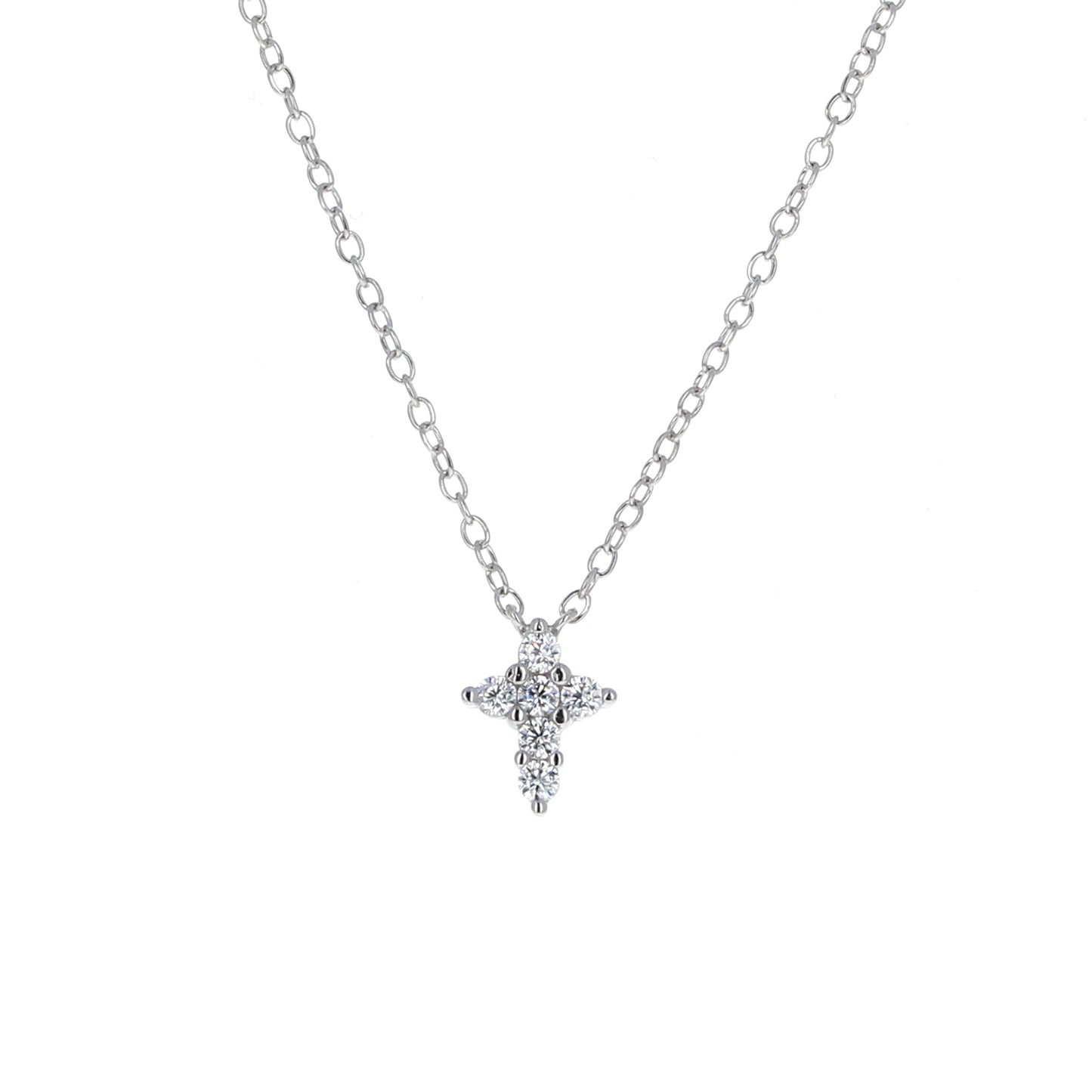 Mini CZ Cross Necklace