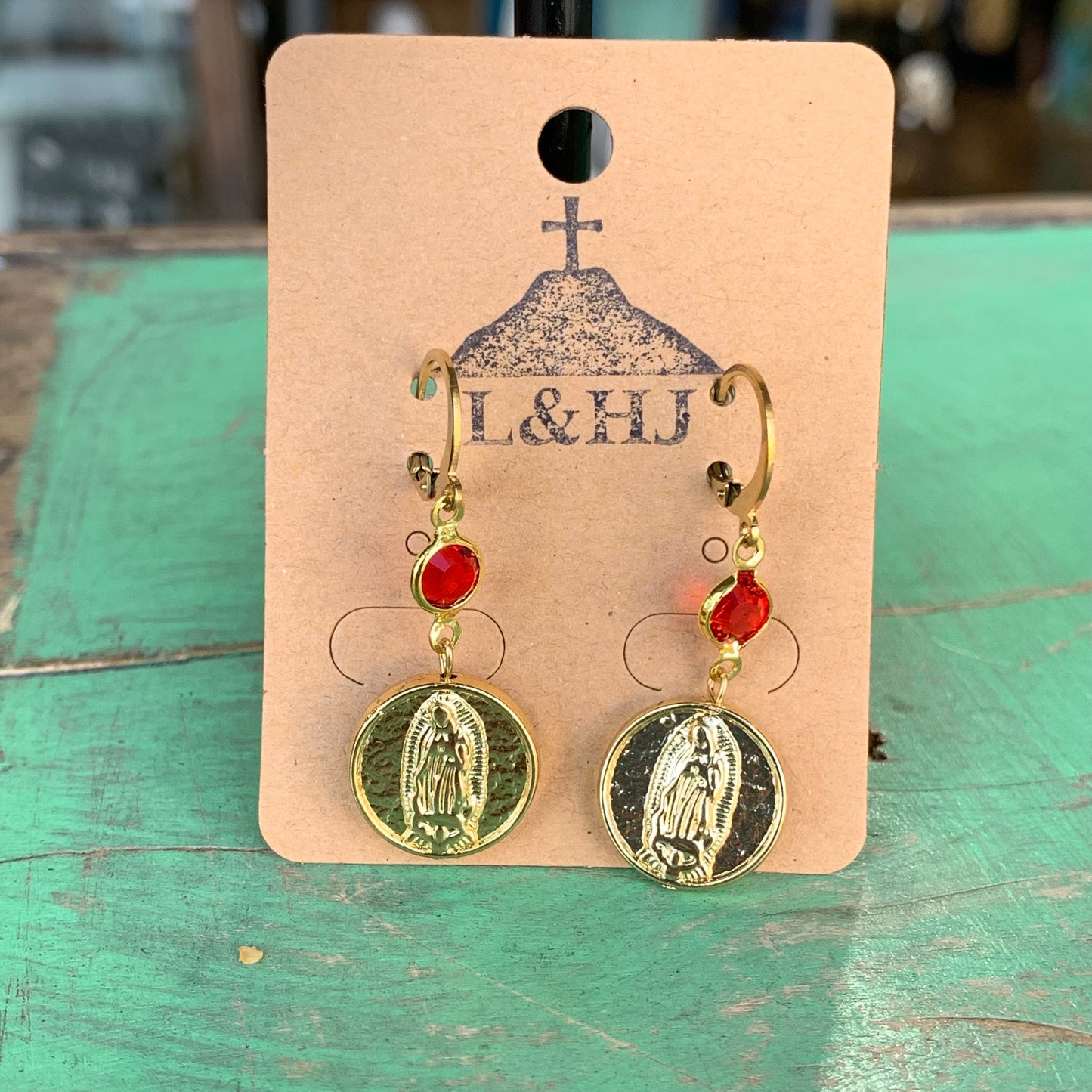 Our Lady of Guadalupe Red Crystal Bead Set
