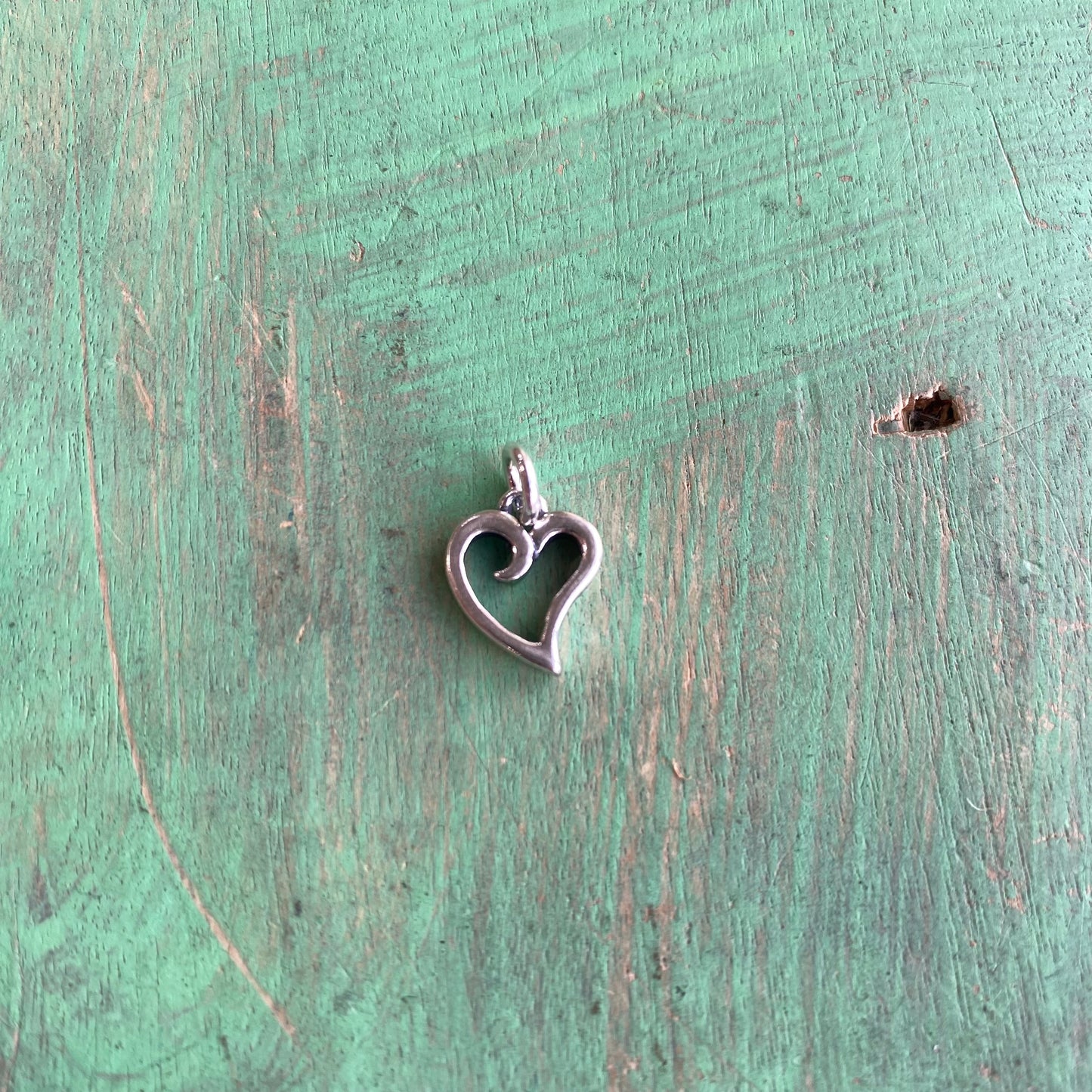 Sterling Silver Heart Charm And Necklace