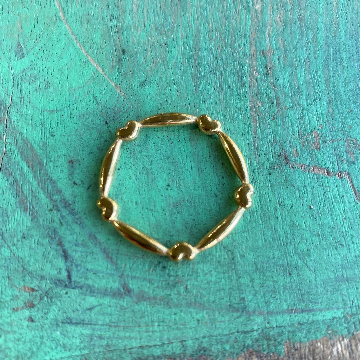 Stainless Steel Band of Hearts Rings