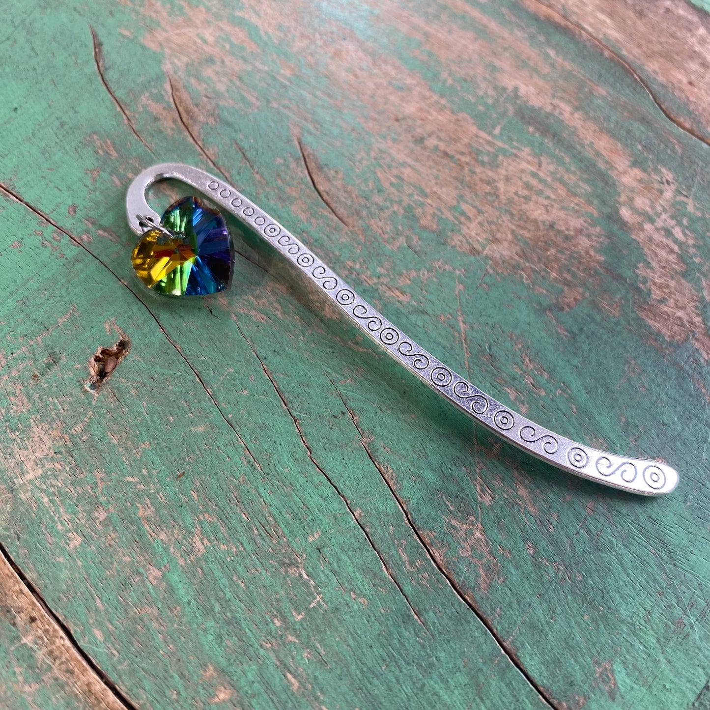 Crystal Heart Bookmarks