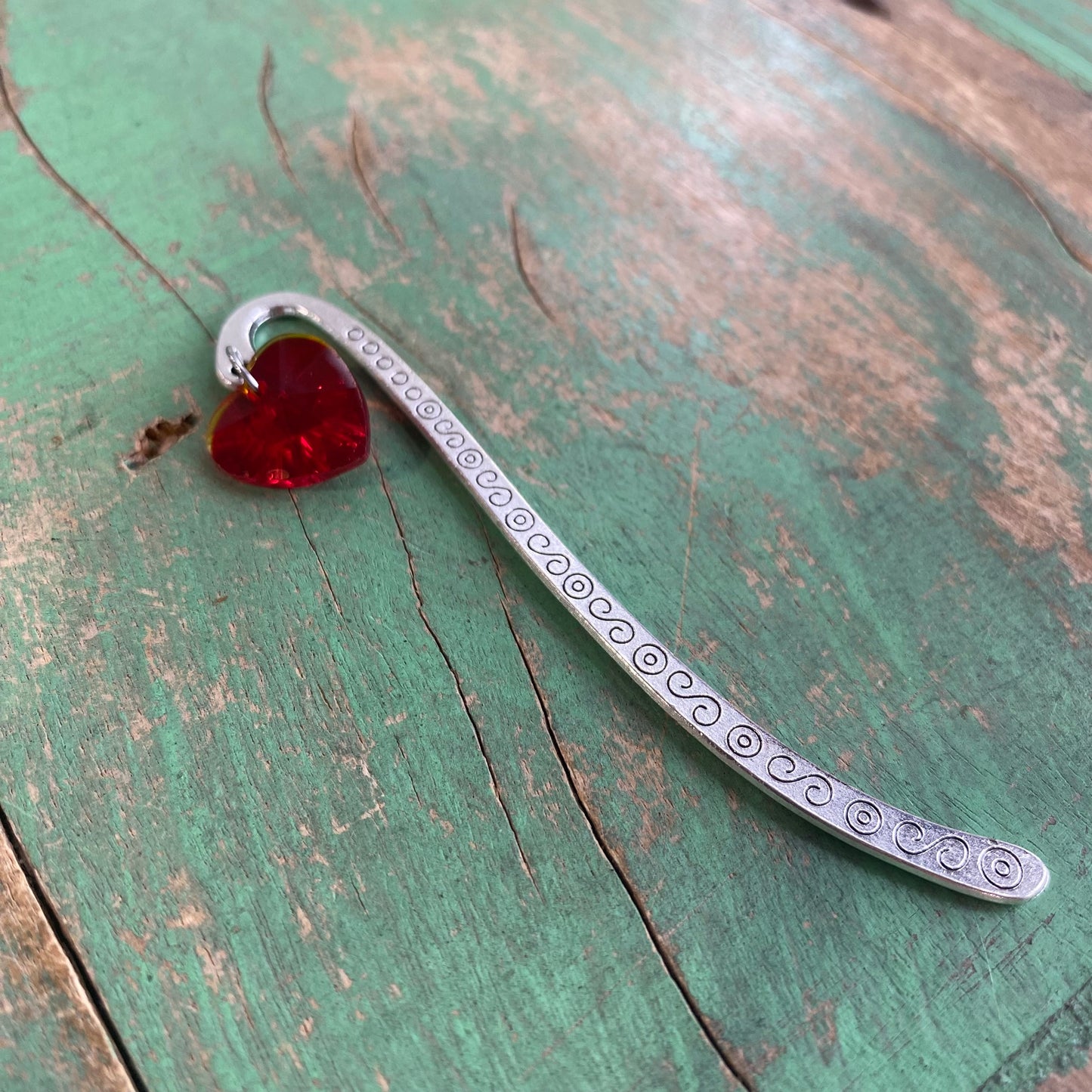 Crystal Heart Bookmarks