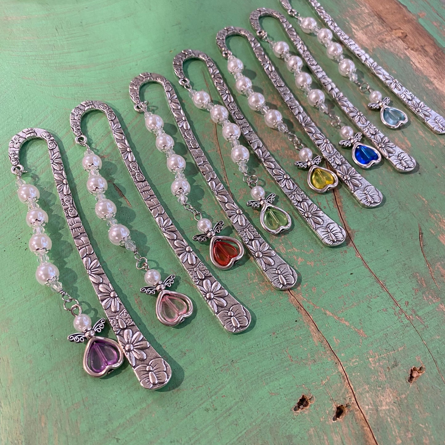Pearl Flat Crystal Angel Bookmarks