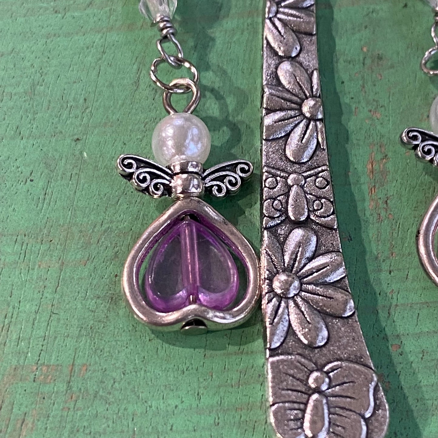 Pearl Flat Crystal Angel Bookmarks