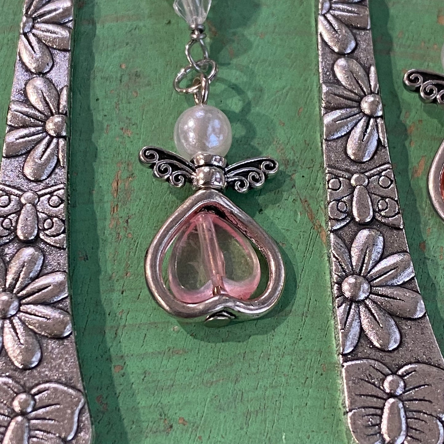 Pearl Flat Crystal Angel Bookmarks