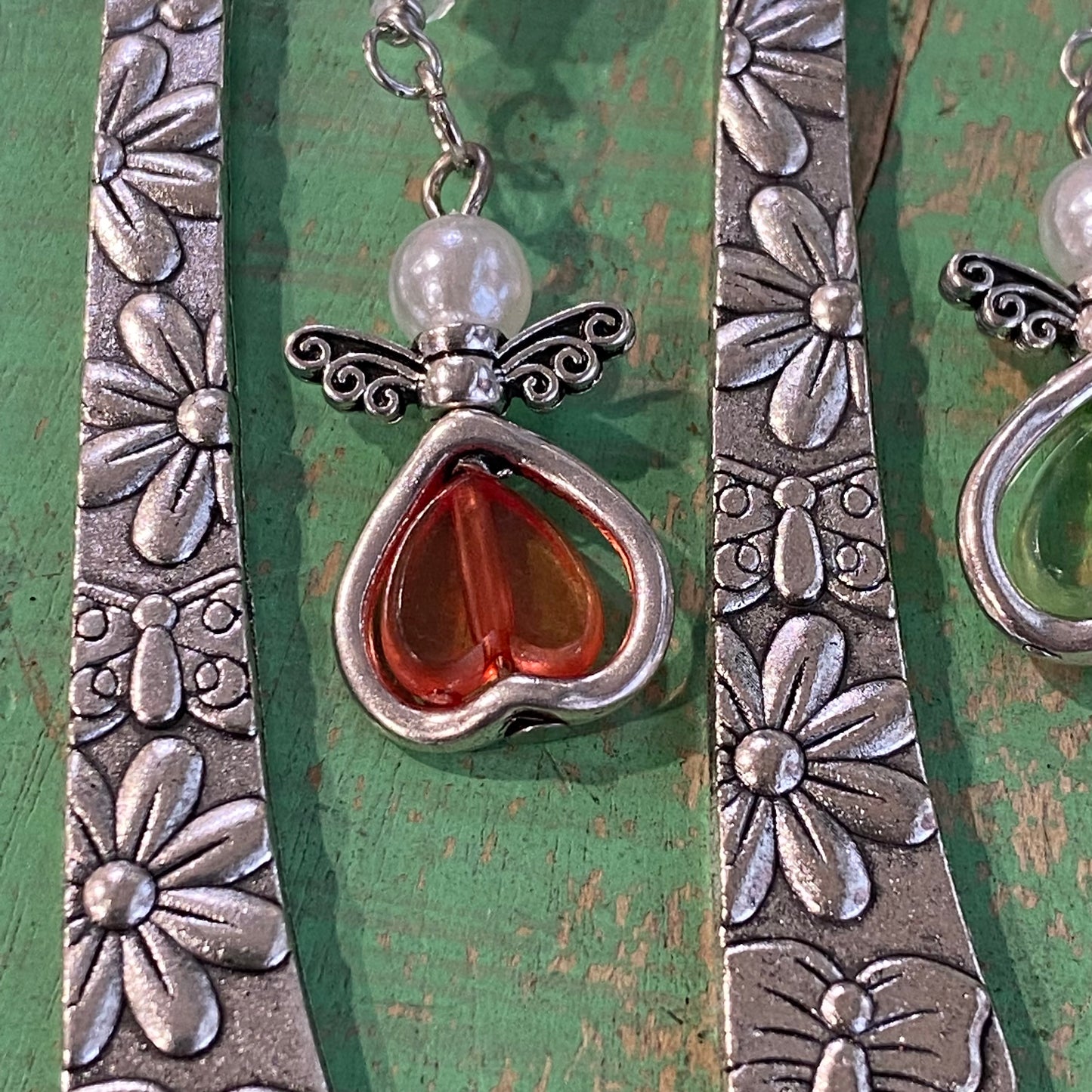 Pearl Flat Crystal Angel Bookmarks