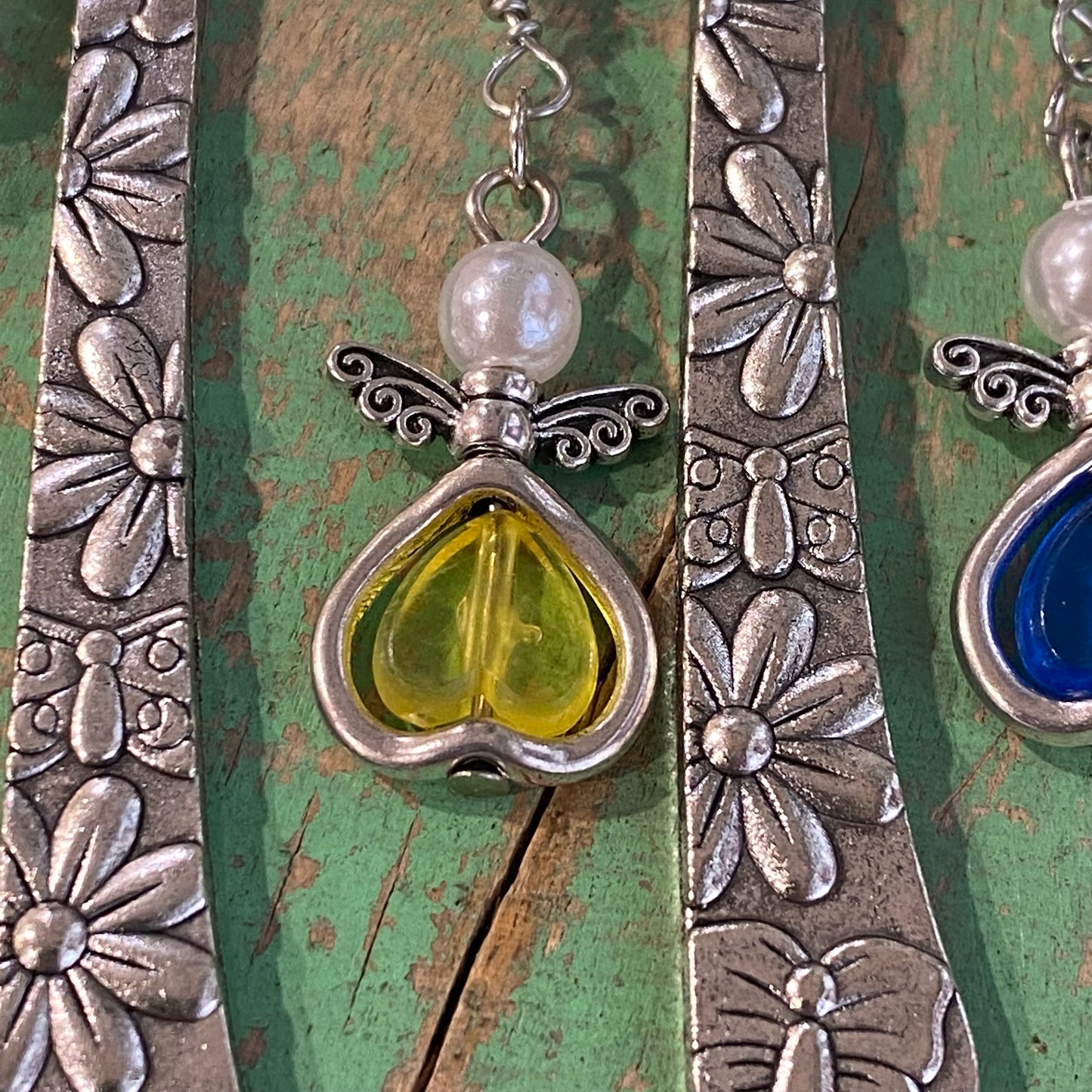 Pearl Flat Crystal Angel Bookmarks