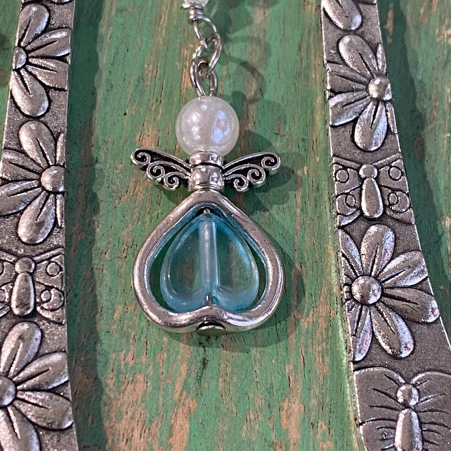 Pearl Flat Crystal Angel Bookmarks