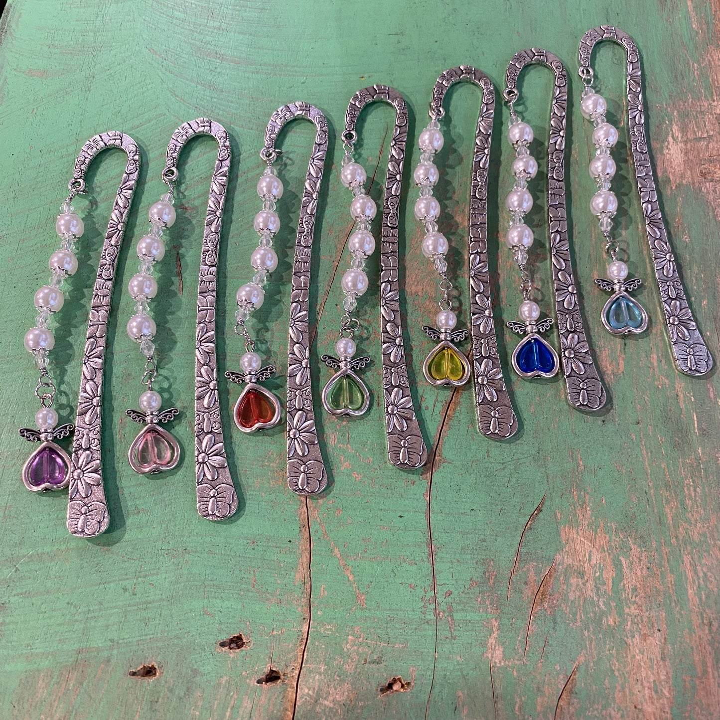 Pearl Flat Crystal Angel Bookmarks