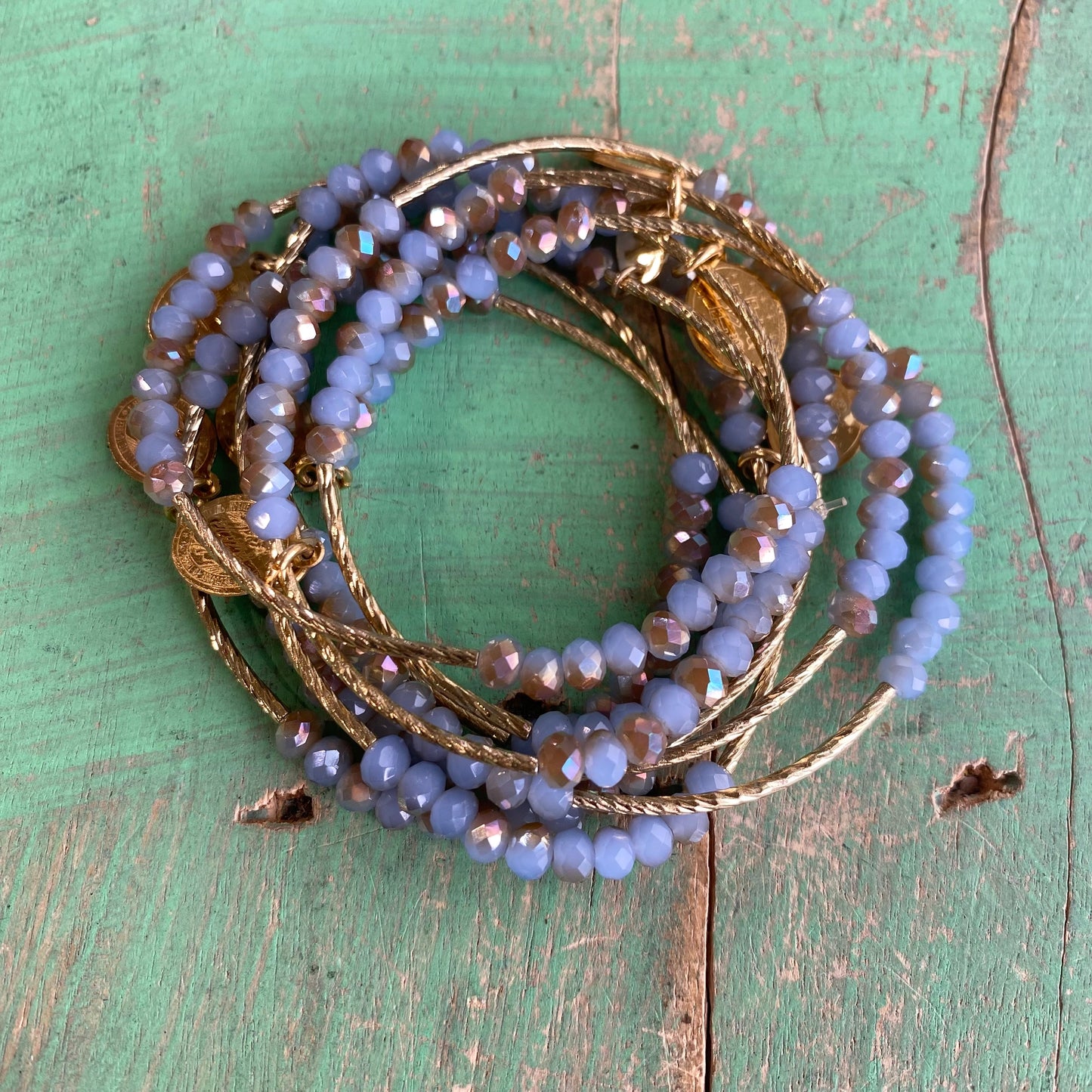 Gold Crystal Miraculous Protection Wrap Necklace or Bracelet
