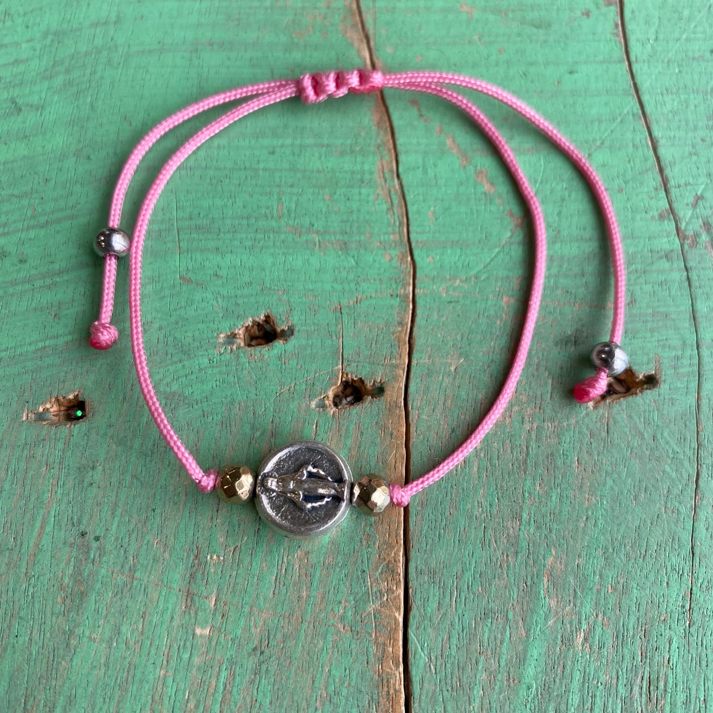 Miraculous Medal Cord Bracelet
